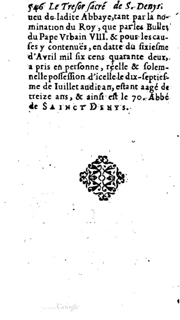 1646 - Jean Billaine - Trésor sacré ou inventaire des saintes reliques - BM Lyon