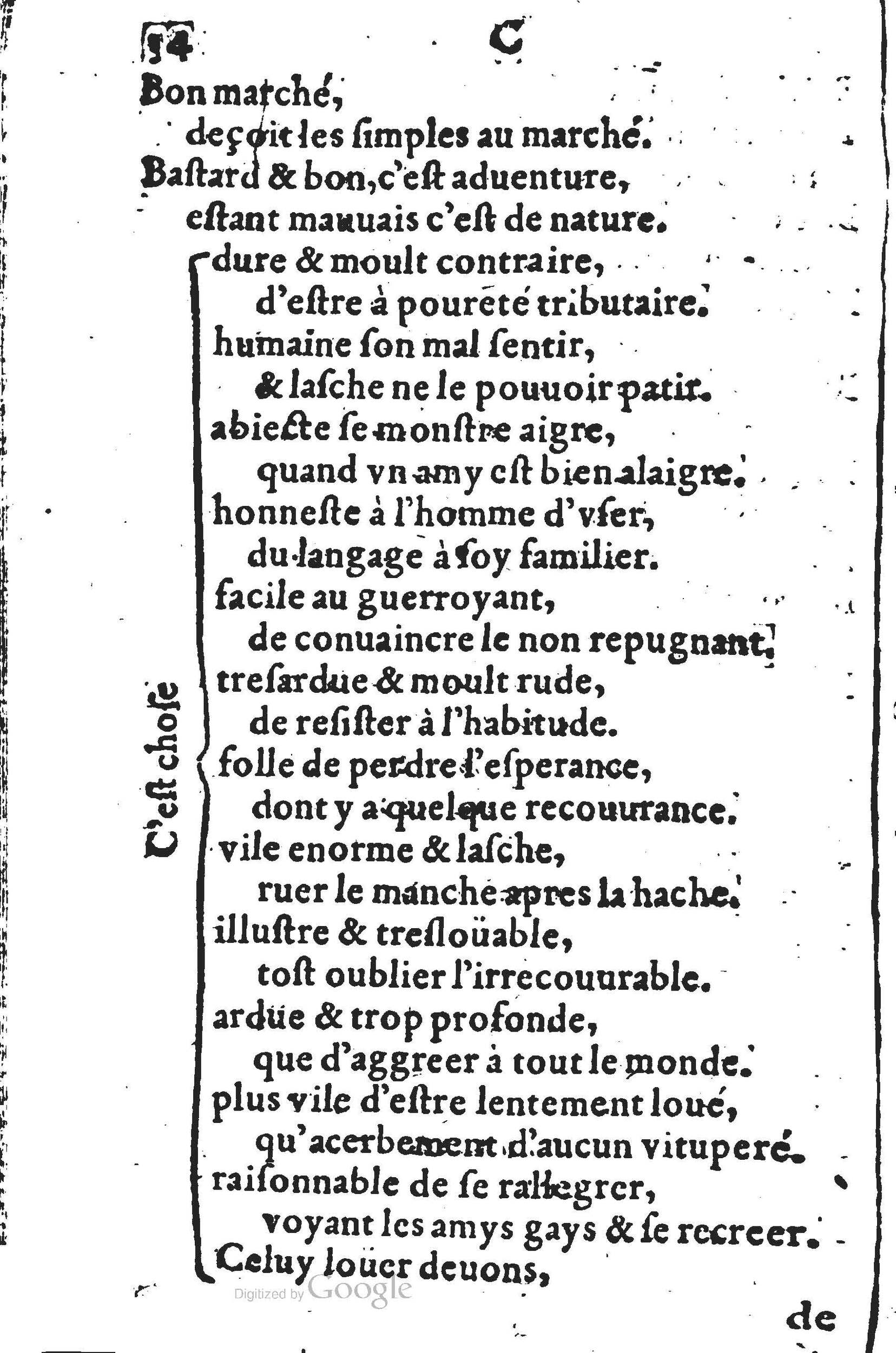 1578 - Nicolas Lescuyer - Trésor des sentences dorées - UGent