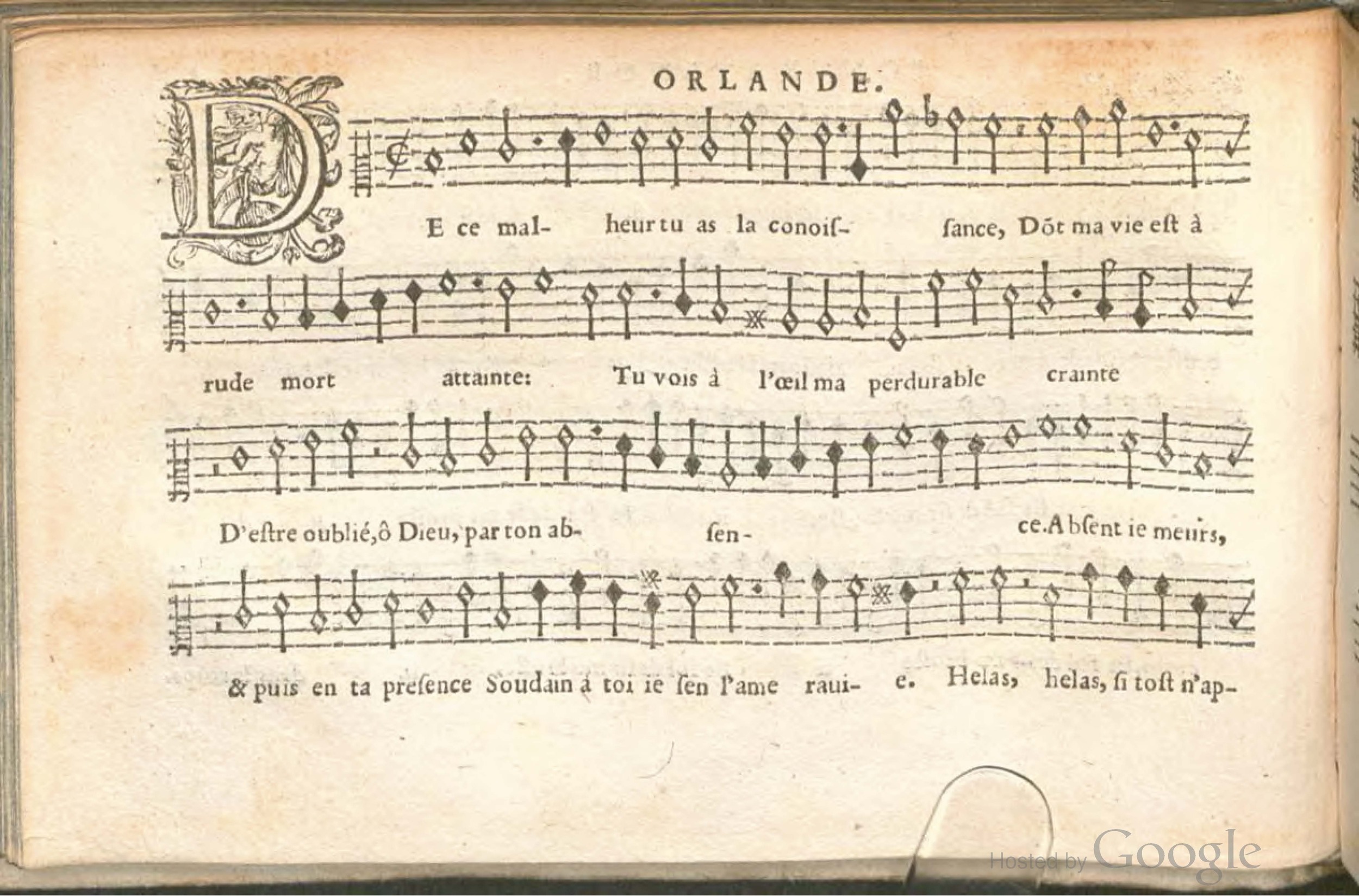 1576 - [Pierre de Saint-André] - Trésor de musique d’Orlande de Lassus Contratenor - BSB Munich