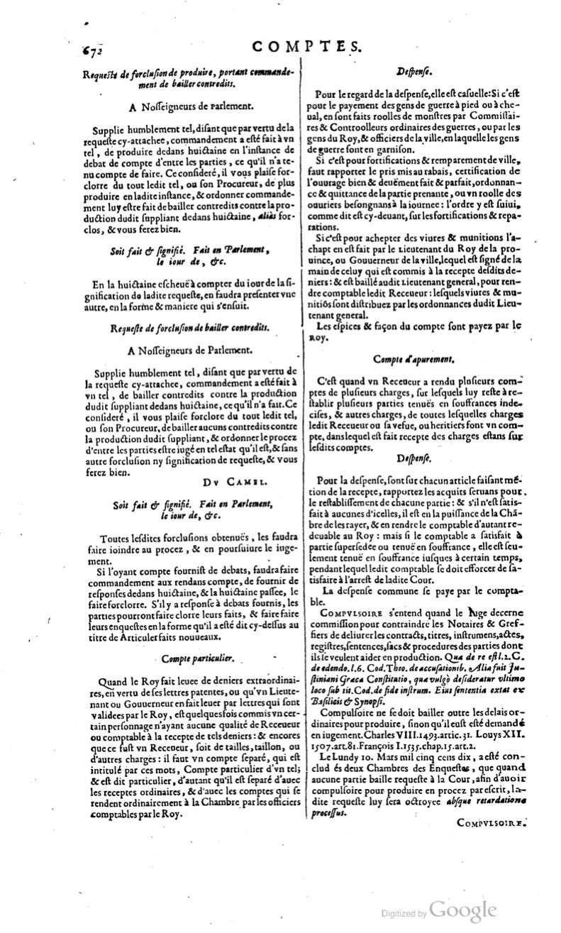 1629 - Veuve Nicolas Buon - Trésor du droit français (29620 T. 1) - BM Lyon