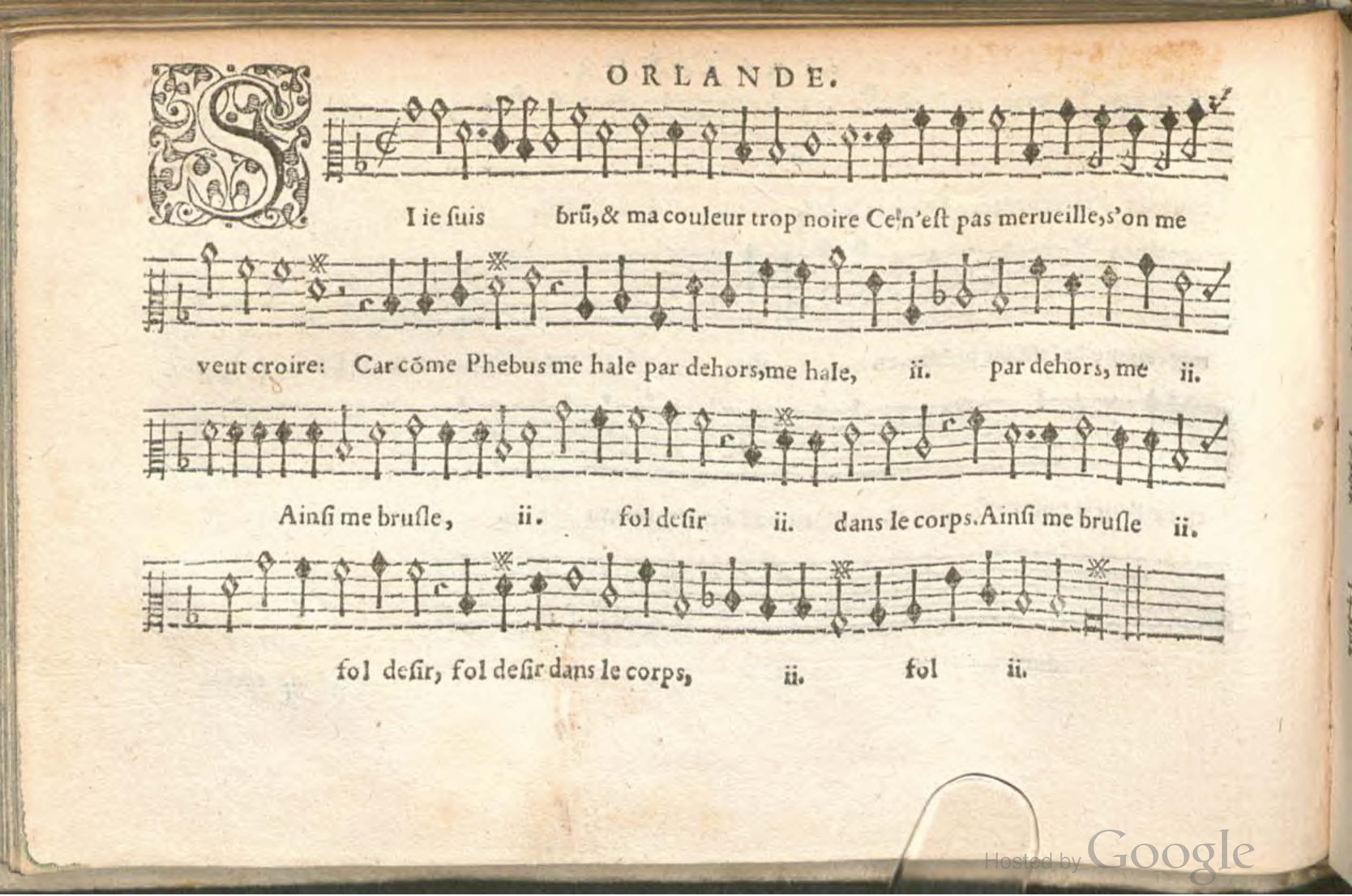 1576 - [Pierre de Saint-André] - Trésor de musique d’Orlande de Lassus Contratenor - BSB Munich