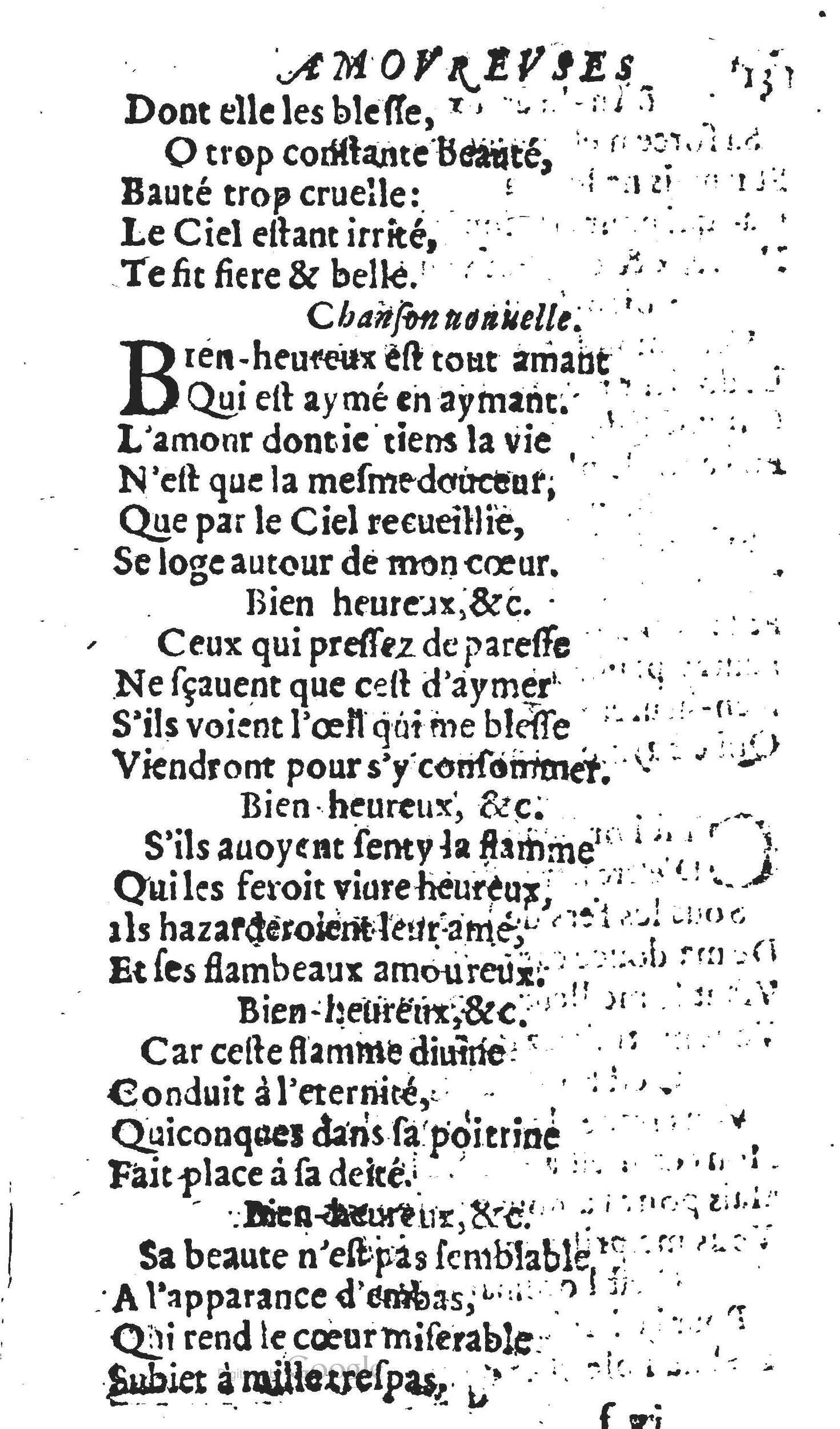 1606 - Théodore Reinsart - Trésor des chansons amoureuses recueillies des plus excellents airs de cour - Livre II - NK ČR Prague 1606 - Théodore Reinsart - Trésor des chansons amoureuses recueillies des plus excellents airs de cour - Livre II - NK ČR Prague