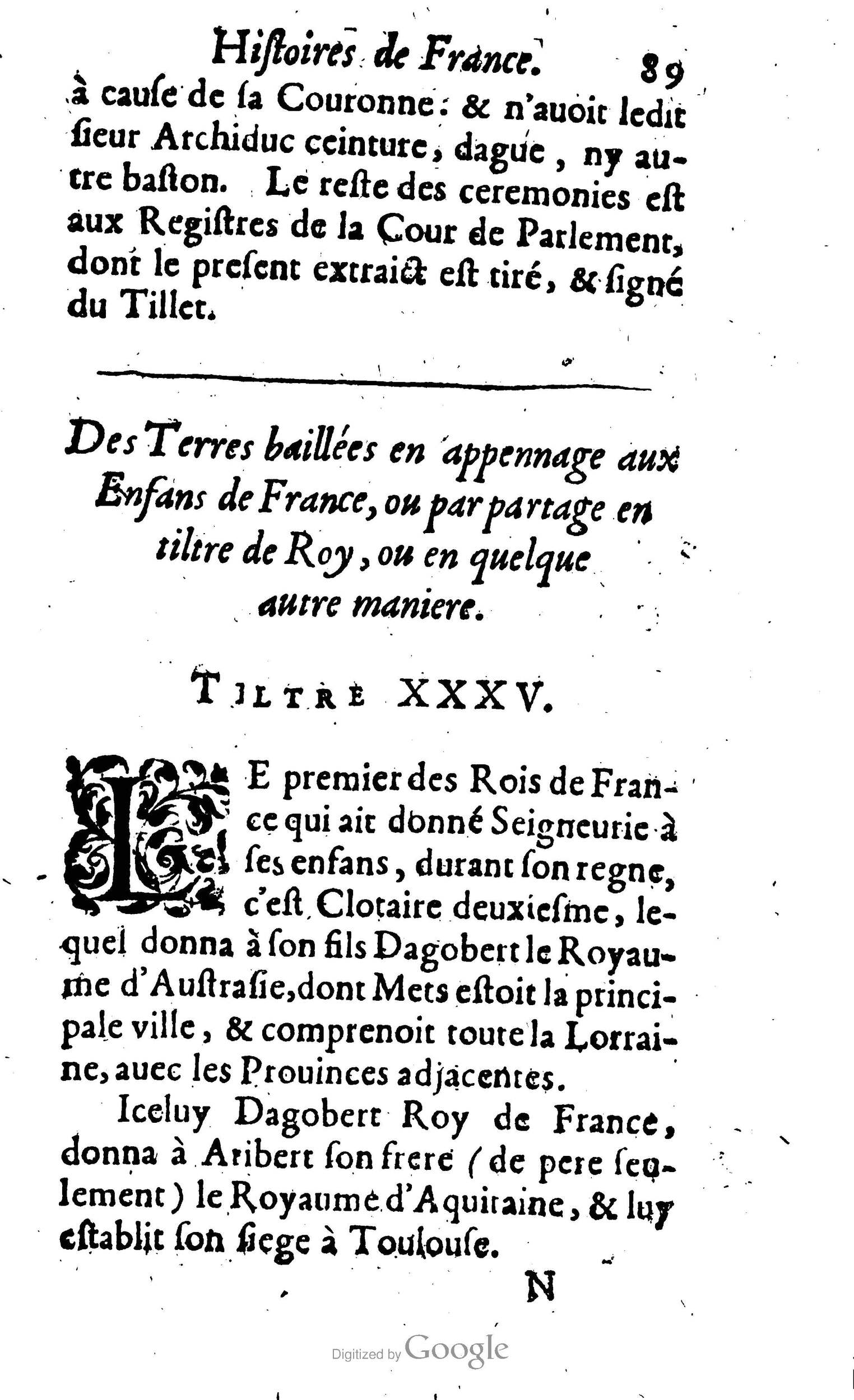 1638 - Jean Corrozet - Trésor des histoires de France - BM Lyon