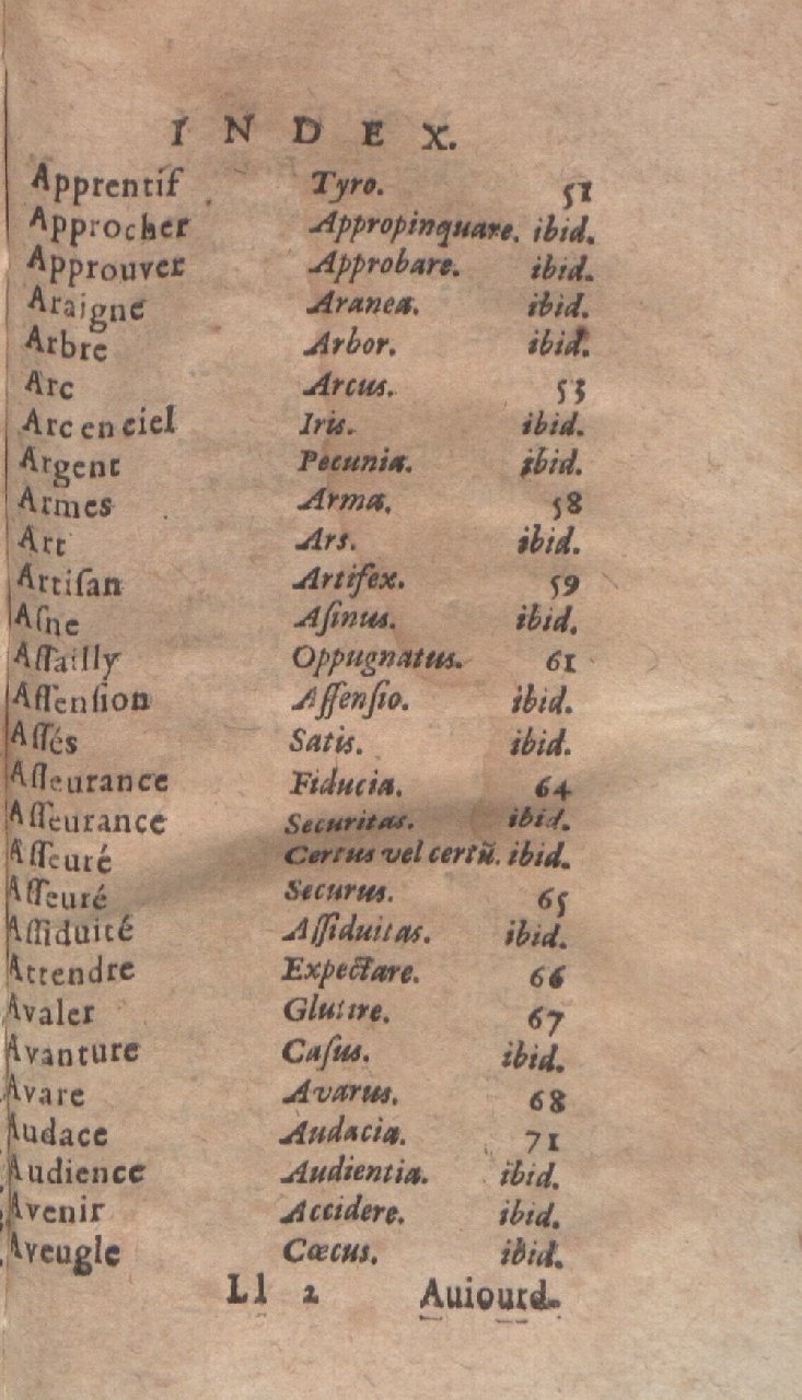 1612 - Dominicus Custos - Trésor des proverbes français - Bibliopol-Olomuc 1612 - Dominicus Custos - Trésor des proverbes français - Bibliopol-Olomuc