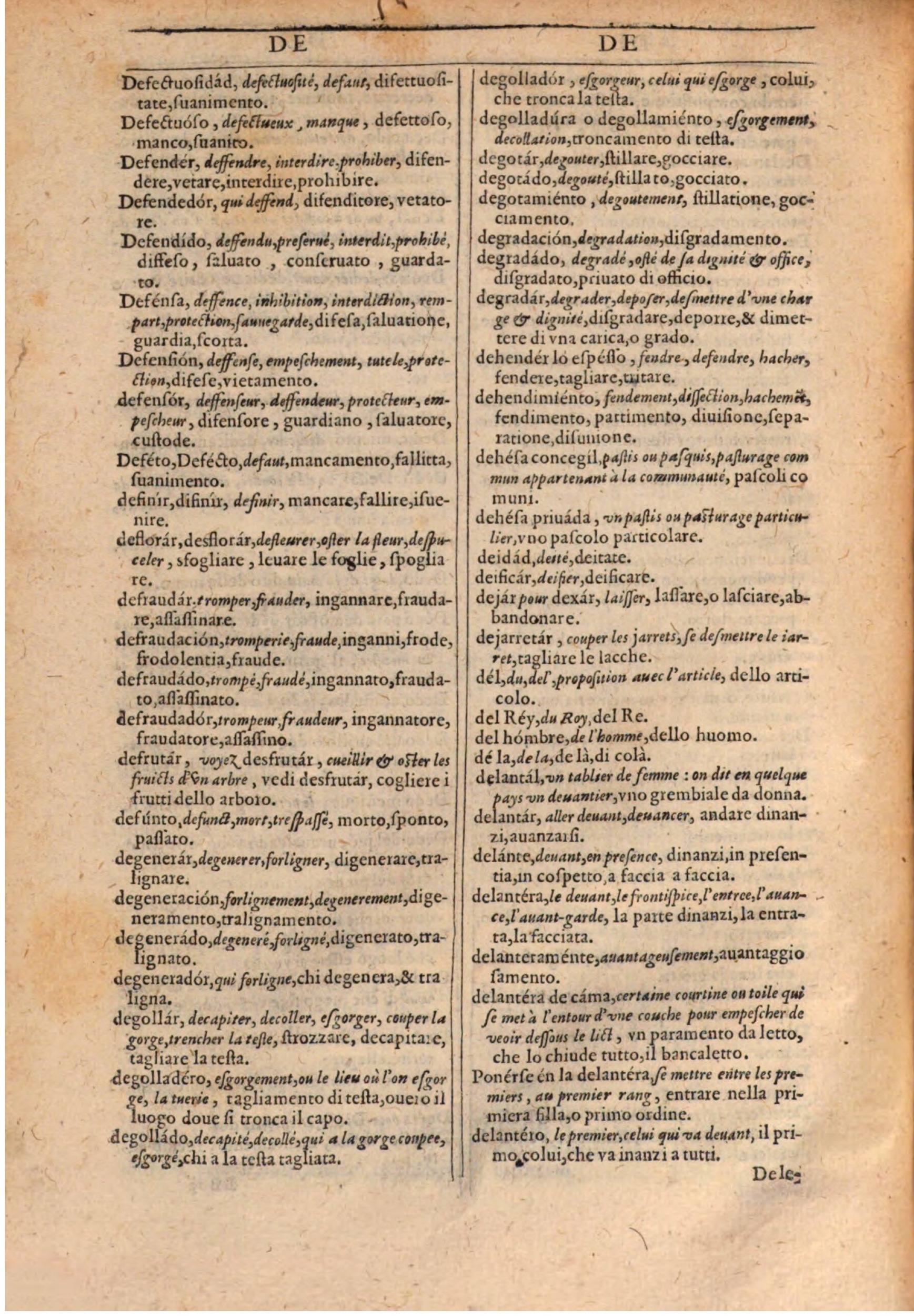 1609 - Philippe Albert et Alexandre Pernet - Trésor des trois langues française, italienne et espagnole (Première partie) - BSB Munich 1609 - Philippe Albert et Alexandre Pernet - Trésor des trois langues française, italienne et espagnole (Première partie) - BSB Munich