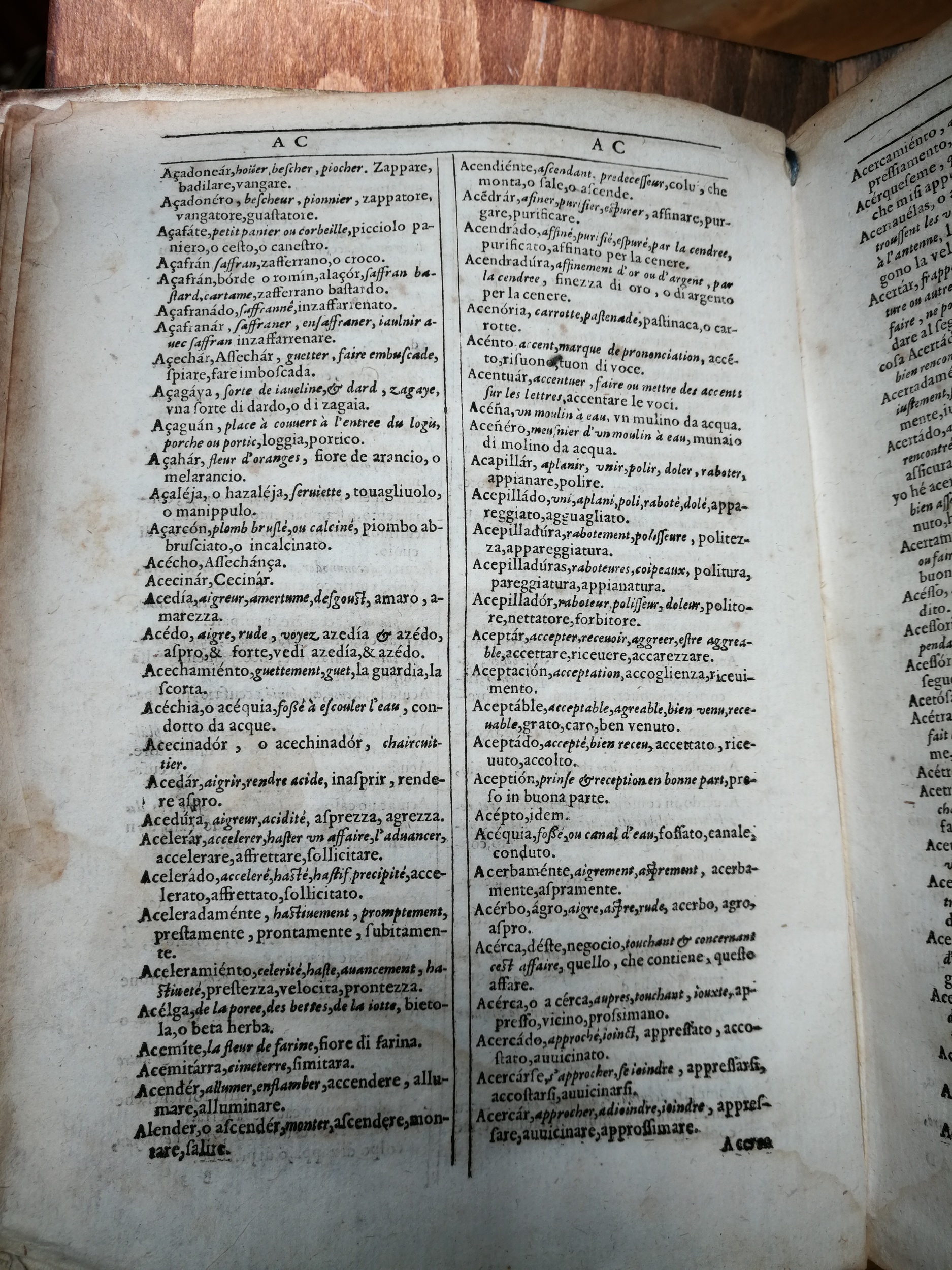 1609 - Philippe Albert et Alexandre Pernet - Trésor des trois langues française, italienne et espagnole (Première partie) - Venezia Marciana 1609 - Philippe Albert et Alexandre Pernet - Trésor des trois langues française, italienne et espagnole (Première partie) - Venezia Marciana