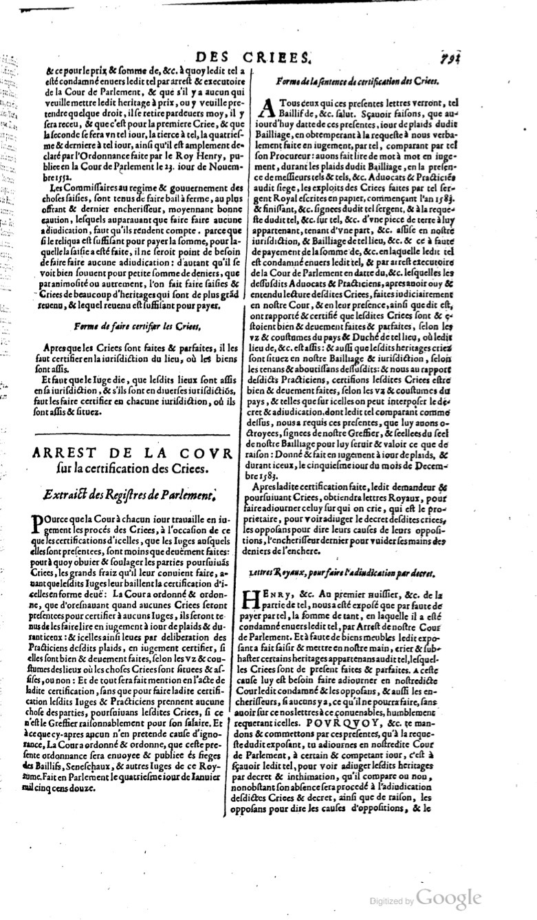 1629 - Veuve Nicolas Buon - Trésor du droit français (29620 T. 1) - BM Lyon