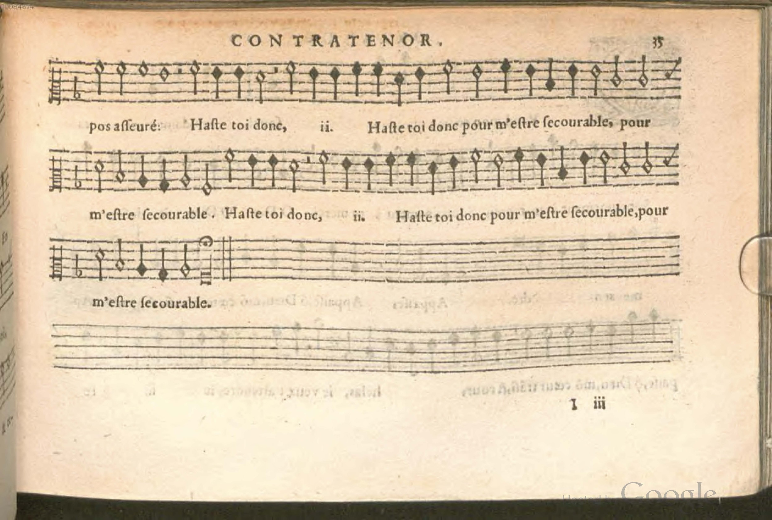 1576 - [Pierre de Saint-André] - Trésor de musique d’Orlande de Lassus Contratenor - BSB Munich