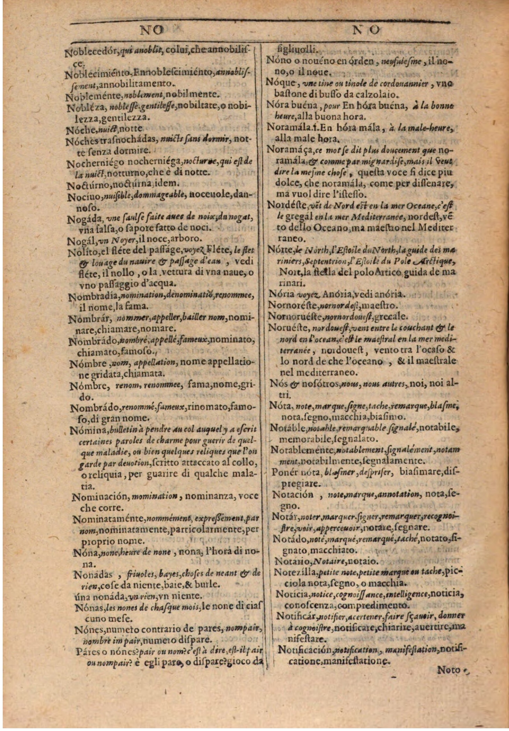 1609 - Philippe Albert et Alexandre Pernet - Trésor des trois langues française, italienne et espagnole (Première partie) - BSB Munich