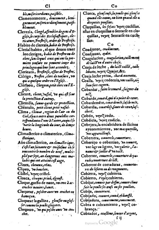 1616 - Veuve Marc Orry - Trésor des deux langues espagnole et française (Première et Seconde parties) - BM Lyon