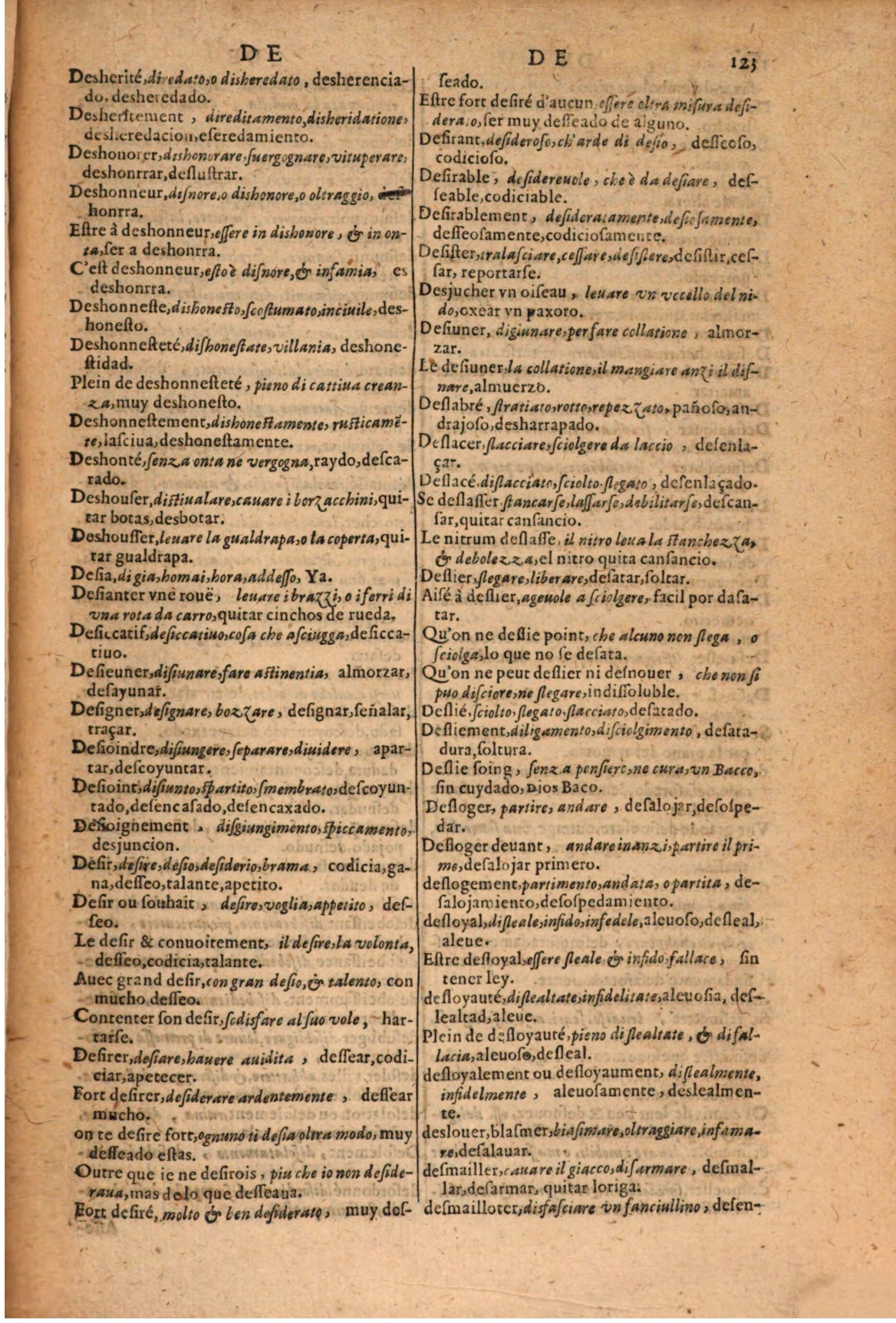 1616 - Pierre de la Rovière - Trésor des trois langues (Seconde partie) - BSB Munich