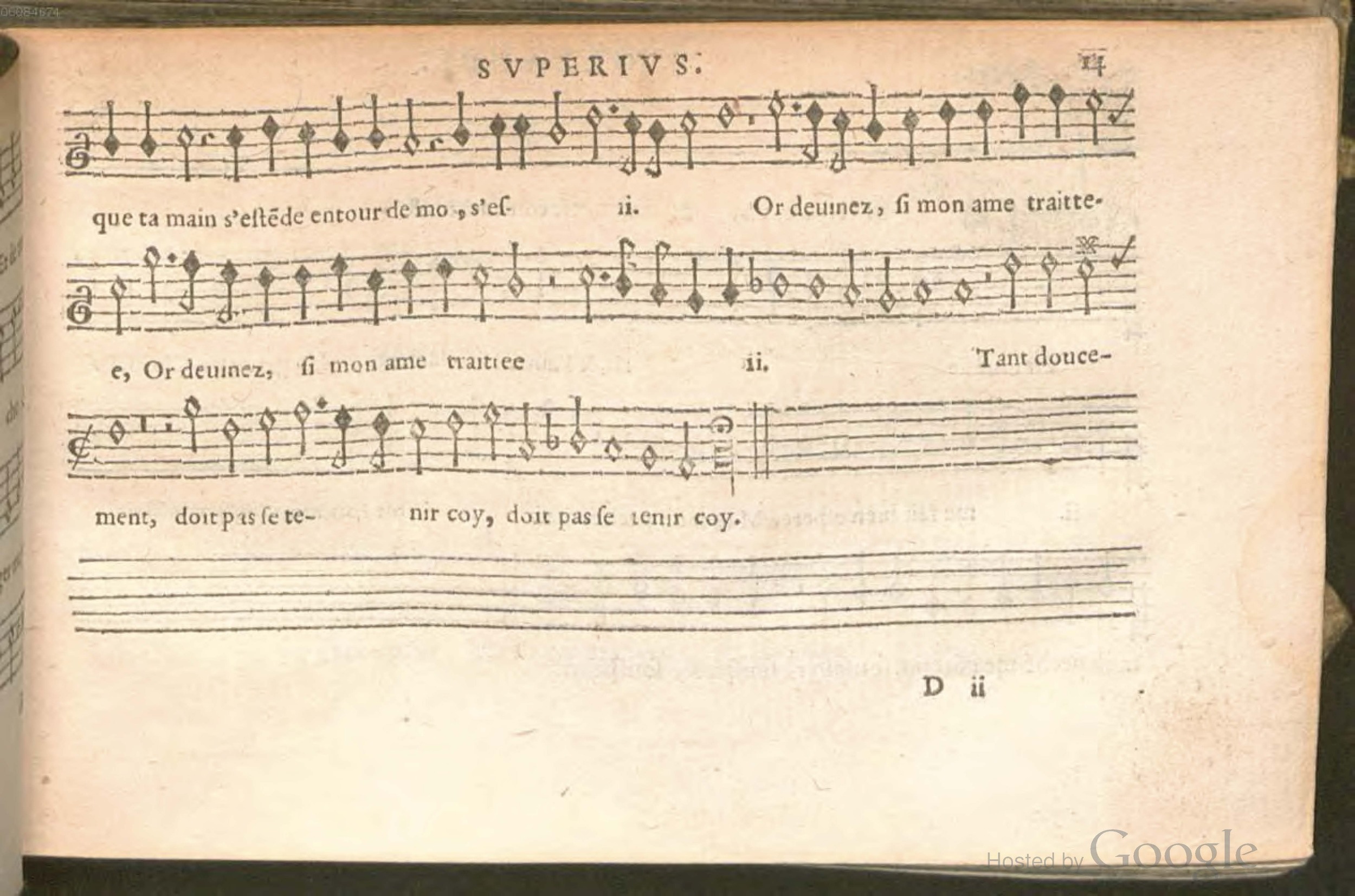1576 - [Pierre de Saint-André] - Trésor de musique d’Orlande de Lassus Superius - BSB Munich
