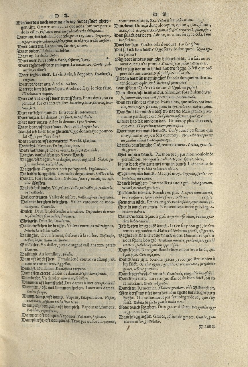 1573 - Christophe Plantin - Trésor du langage bas-allemand - Greifswald