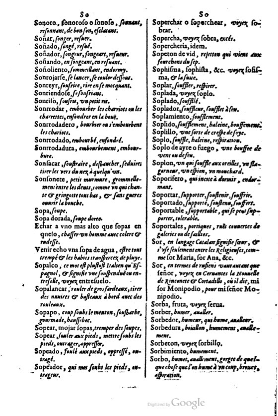 1621 - Adrian Tiffaine - Trésor des deux langues espagnole et française - BM Lyon