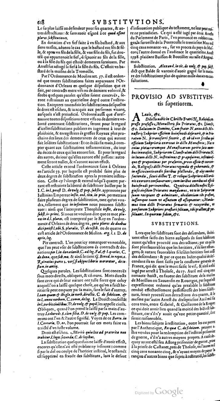 1629 - Veuve Nicolas Buon - Trésor du droit français (21754 T. 3) - BM Lyon
