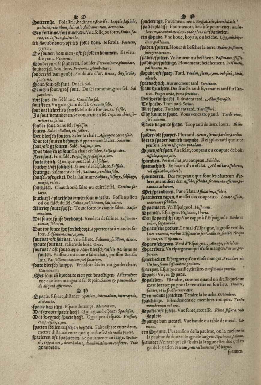 1573 - Christophe Plantin - Trésor du langage bas-allemand - Greifswald
