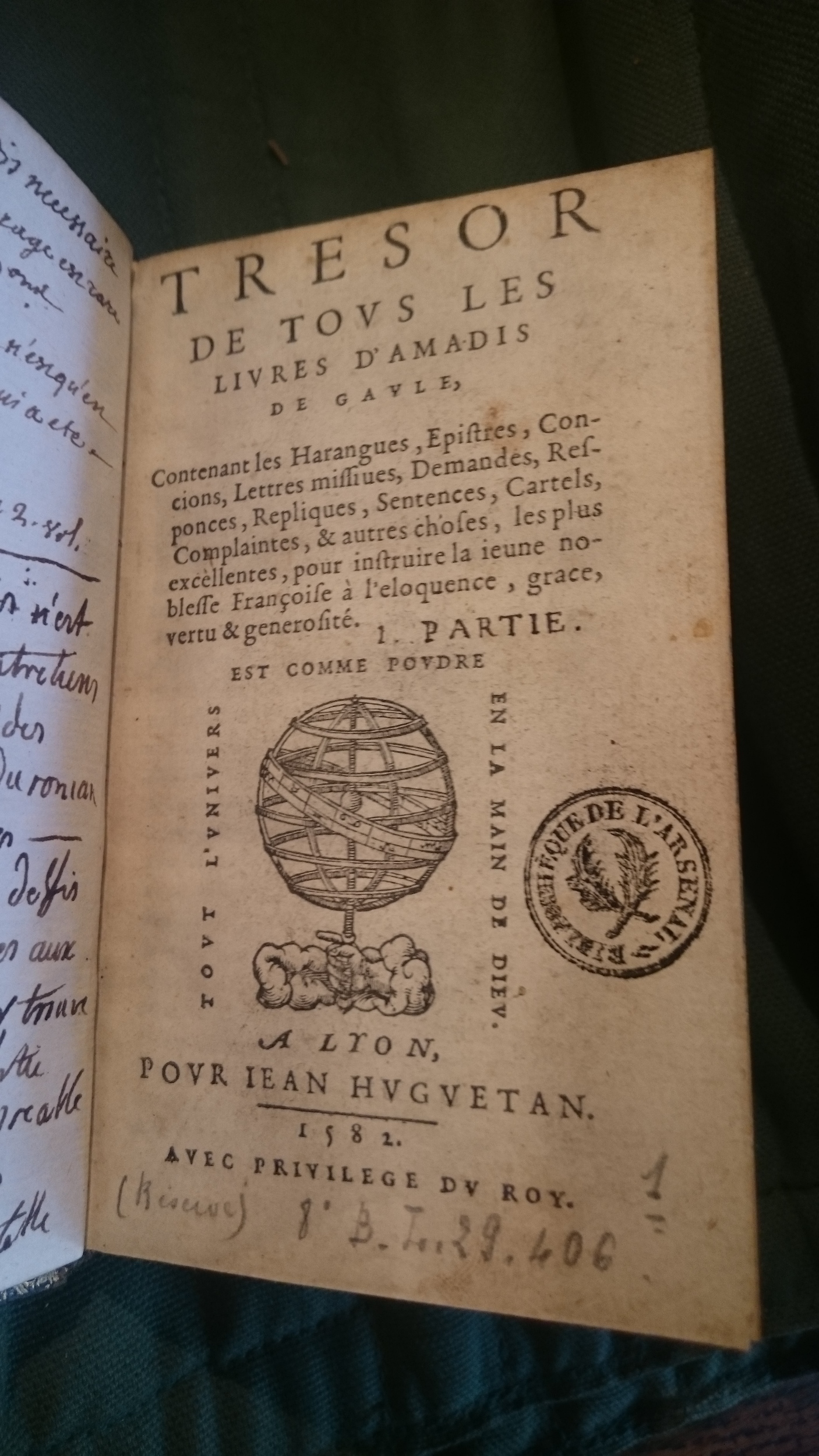 1582 - Jean Huguetan - Trésor des Amadis - BnF Arsenal
