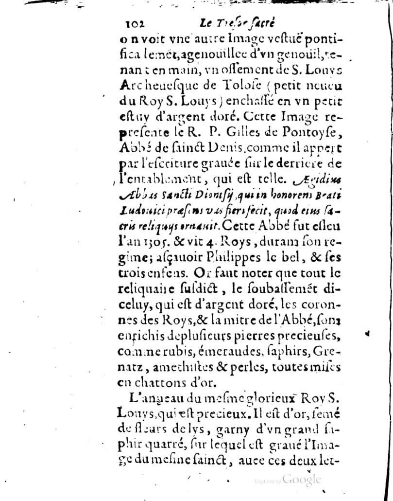 1636 - Jean Billaine - Trésor sacré ou inventaire des saintes reliques - British Library