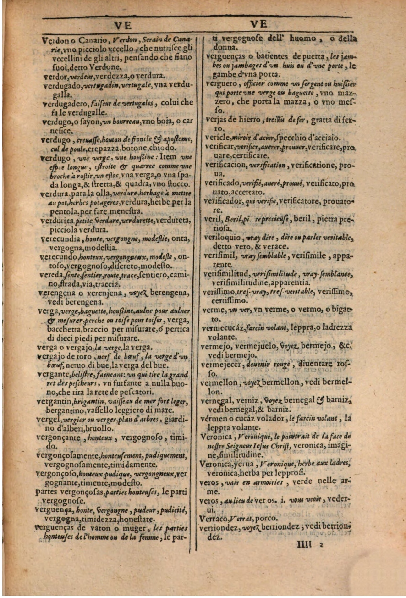 1609 - Philippe Albert et Alexandre Pernet - Trésor des trois langues française, italienne et espagnole (Première partie) - BSB Munich