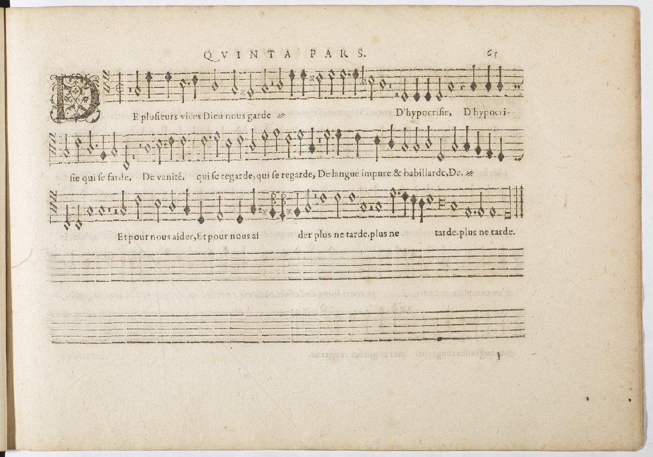 1594 - Paul Marceau - Trésor de musique d&#039;Orlande de Lassus, Superius, Bassus, Tenor, Quinta pars - BnF