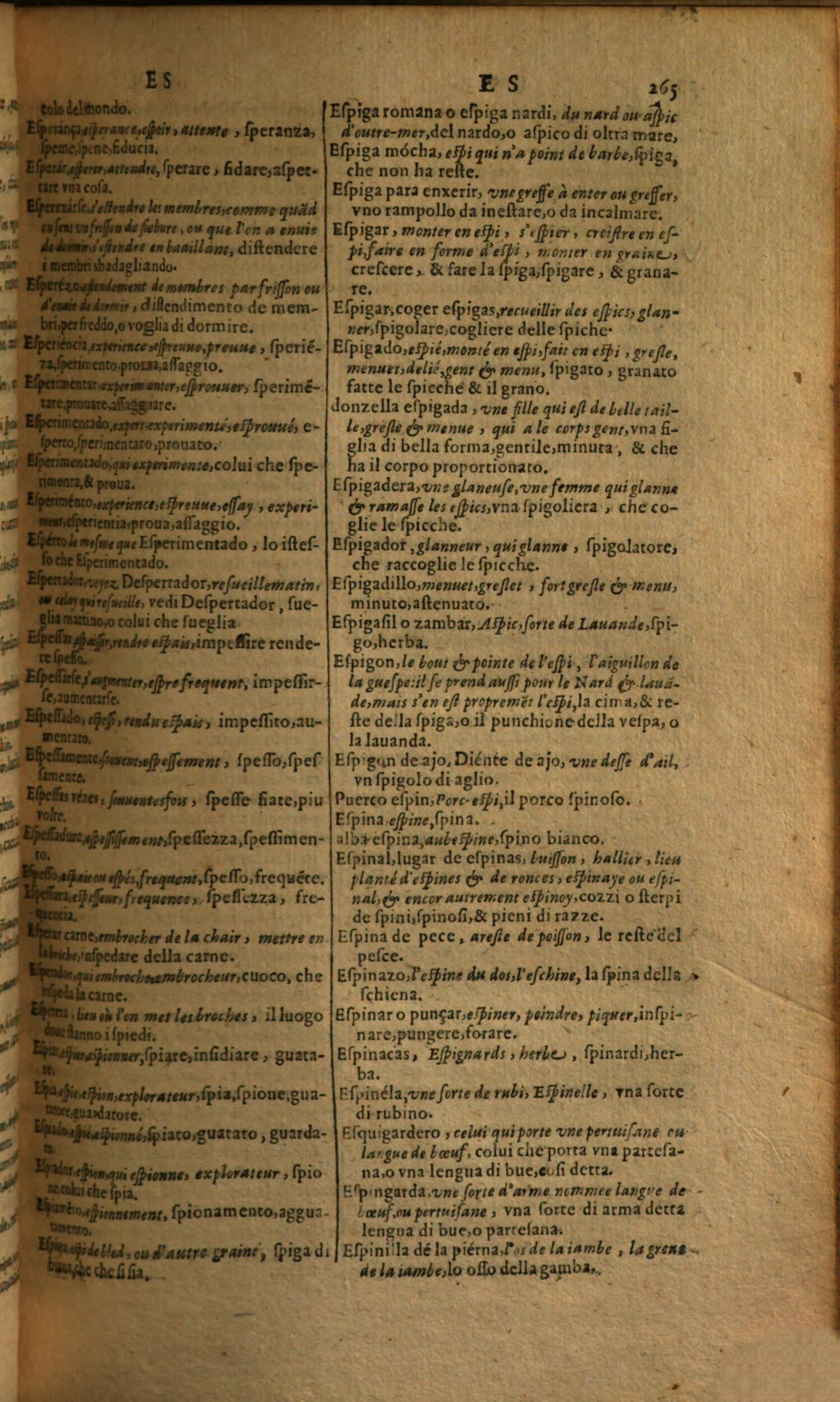 1617 - Samuel Crespin - Trésor des trois langues espagnole, française et italienne (Première partie) - Regensburg
