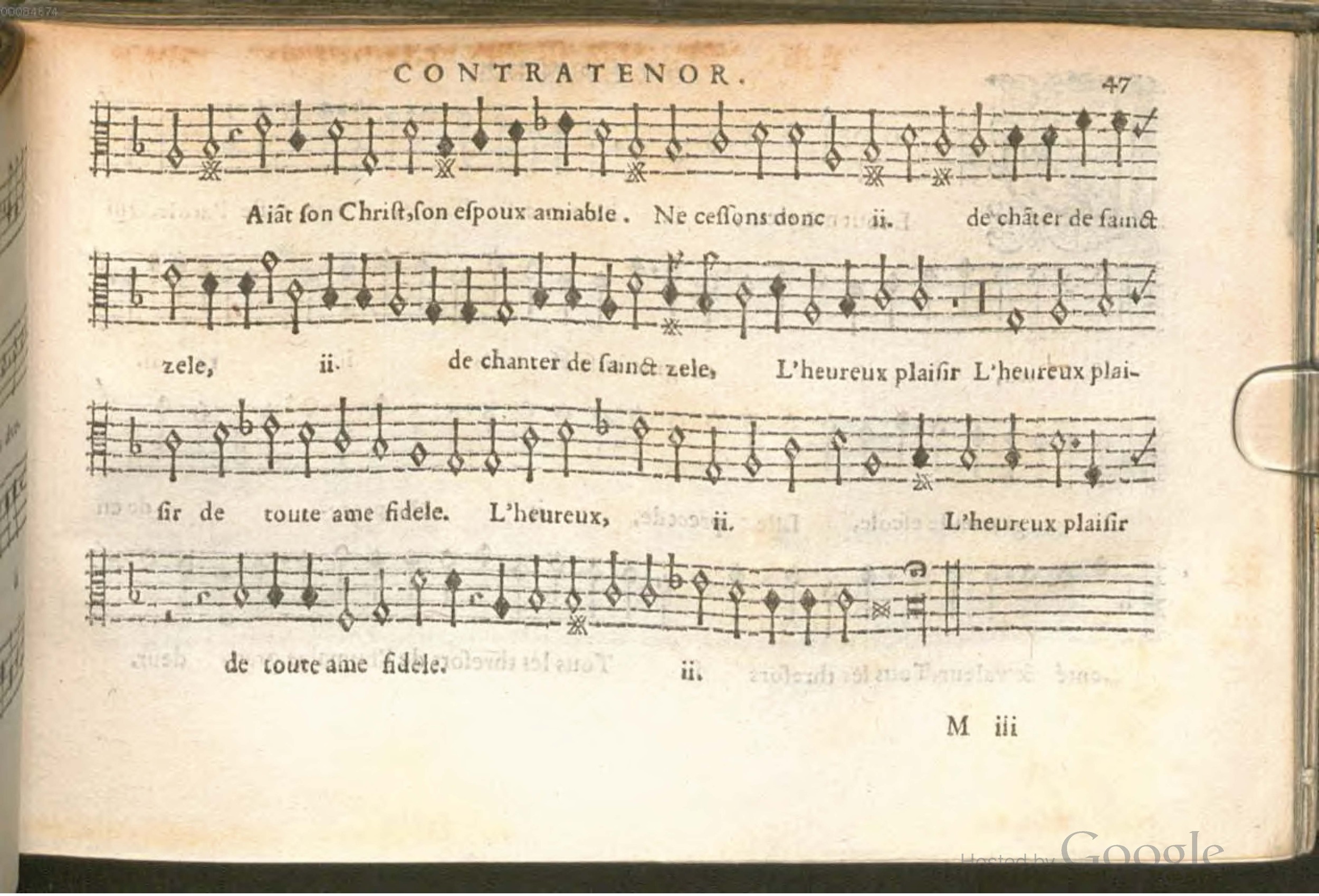 1576 - [Pierre de Saint-André] - Trésor de musique d’Orlande de Lassus Contratenor - BSB Munich