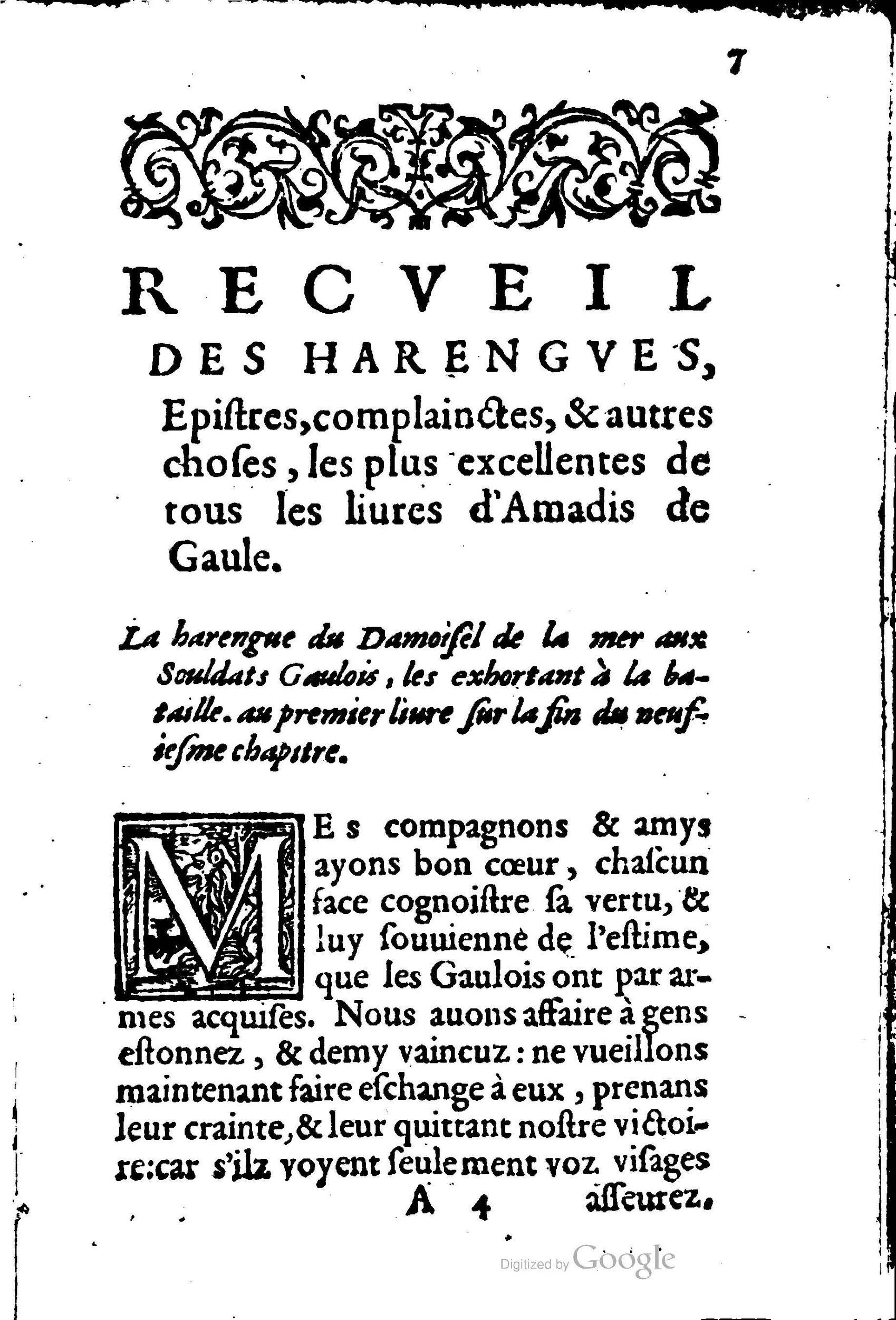 1560 - Jean d’Ogerolles et Gabriel Cotier Lyon - Trésor des Amadis - BSB Munich