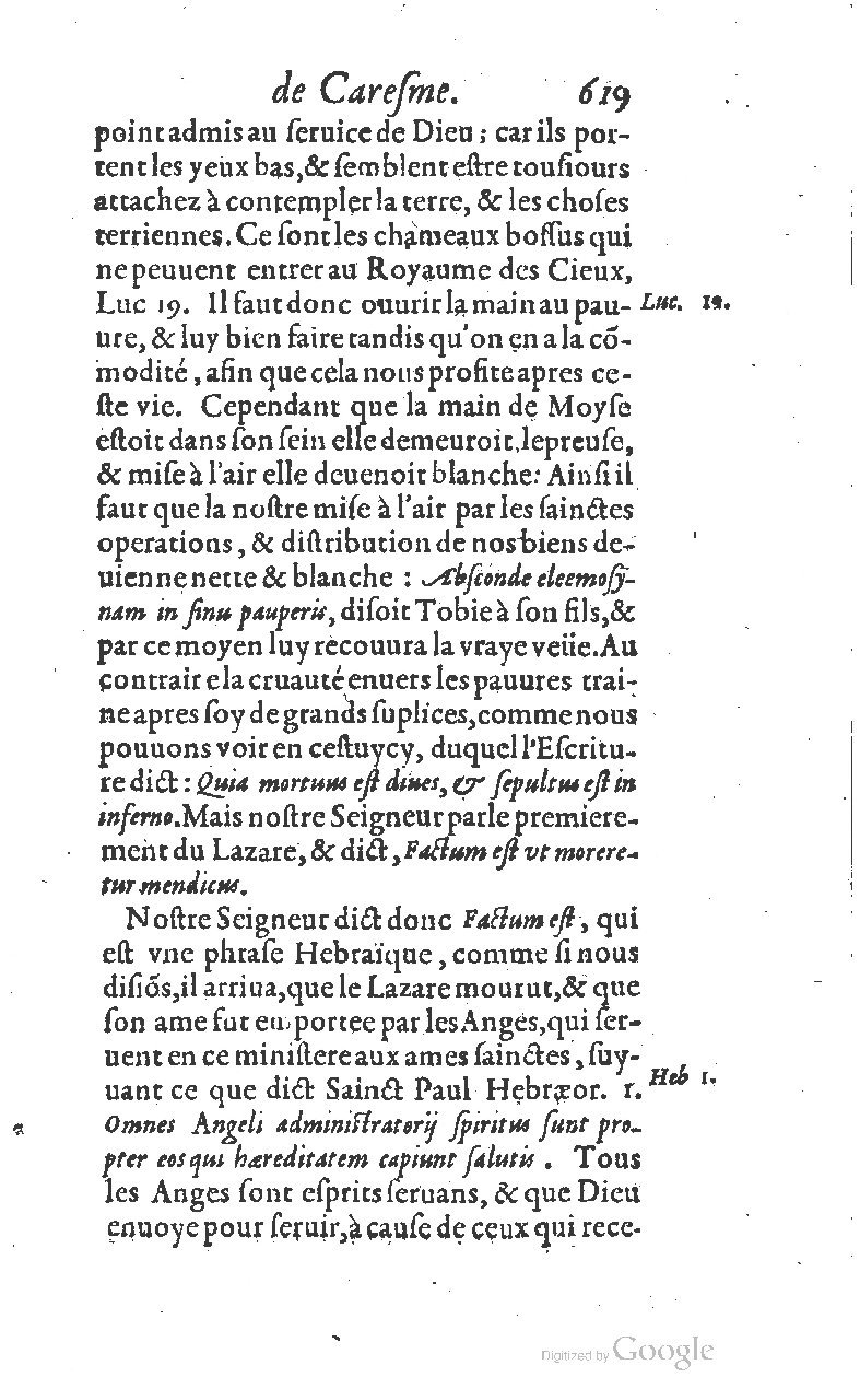 1607 - Nicolas Du Fossé - Trésor quadragésimal - T 01 - BM Lyon