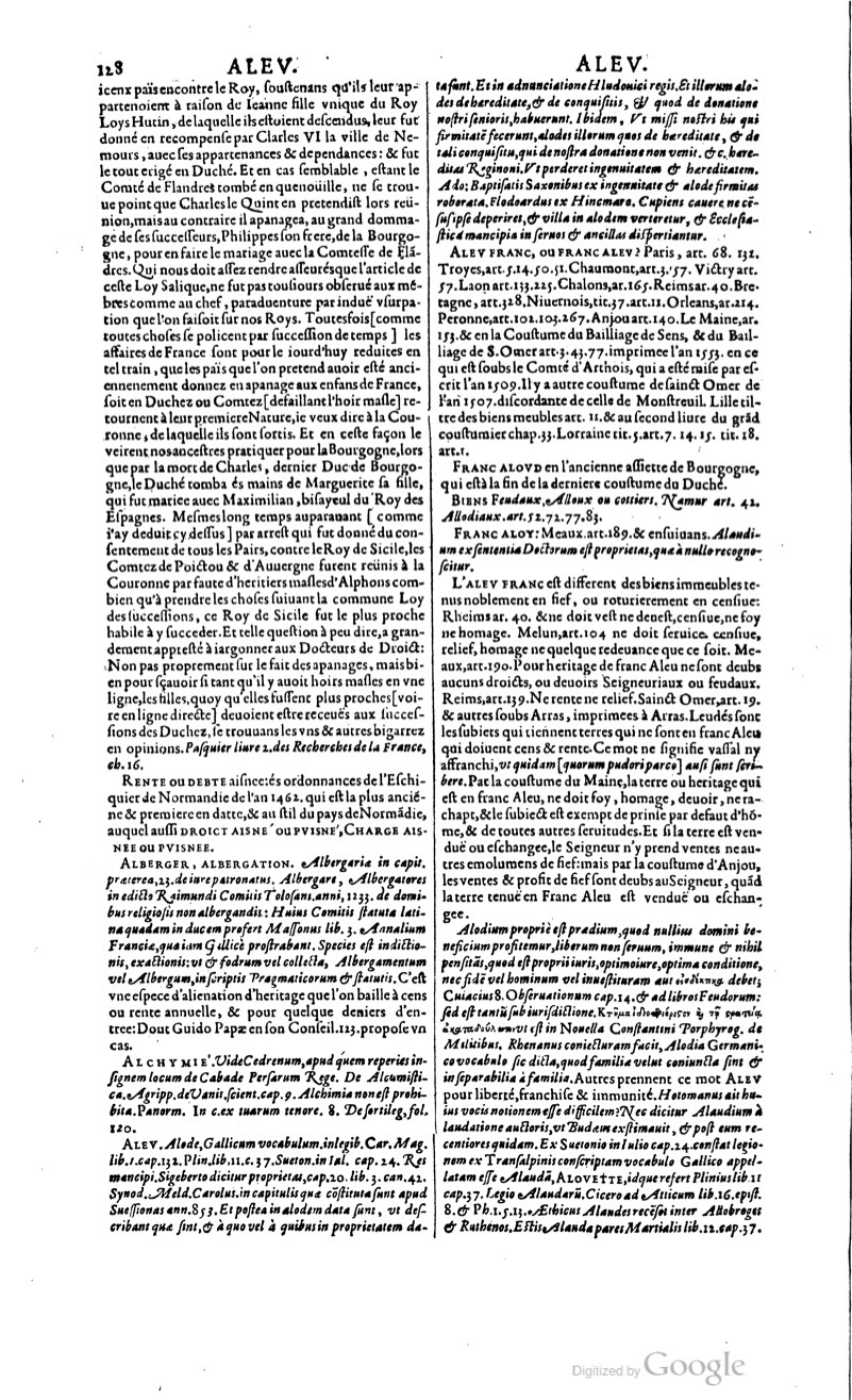 1629 - Veuve Nicolas Buon - Trésor du droit français (29620 T. 1) - BM Lyon