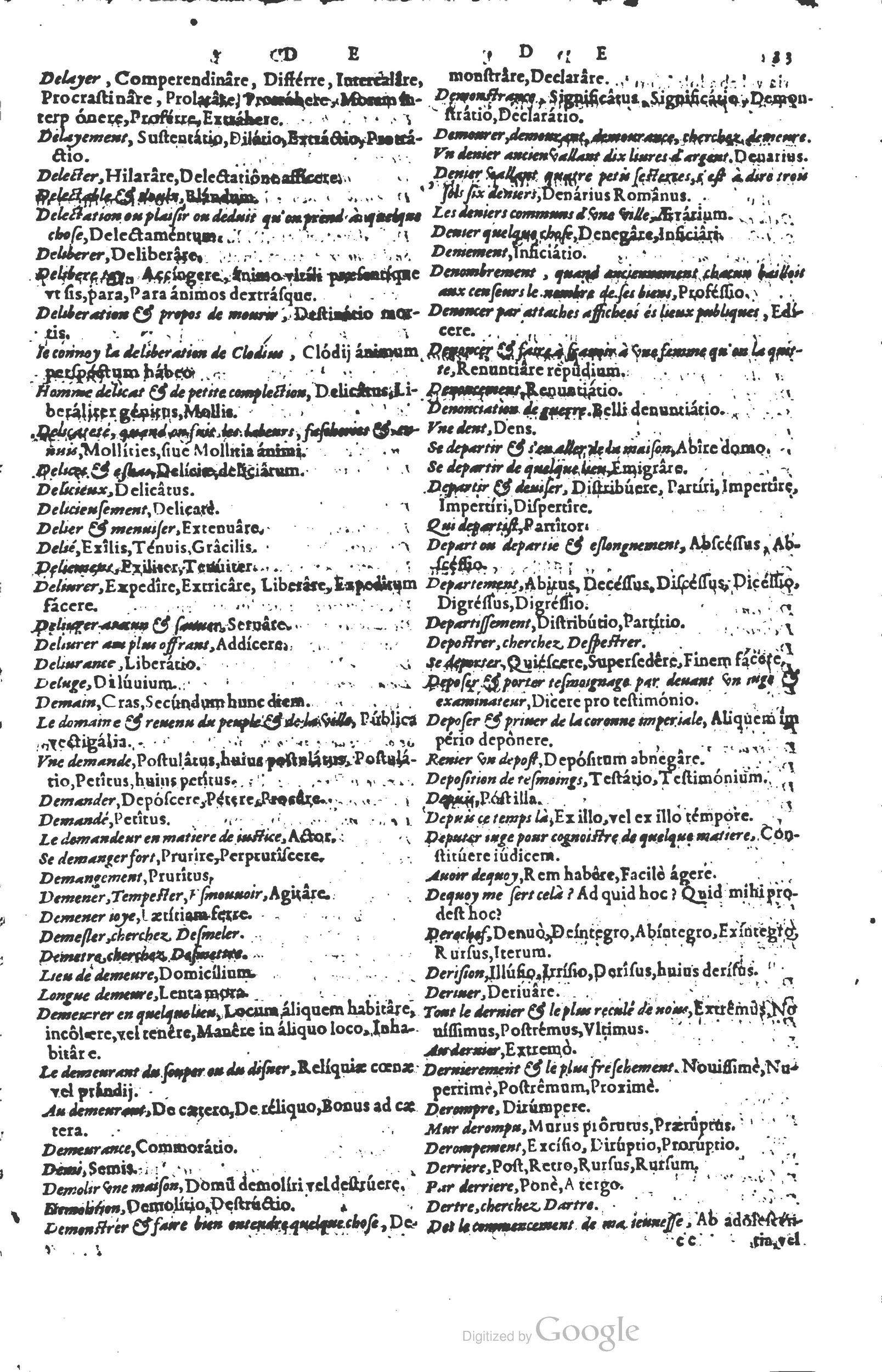 1578 - Louis Cloquemin - Trésor des mots et traits français - BSB Munich
