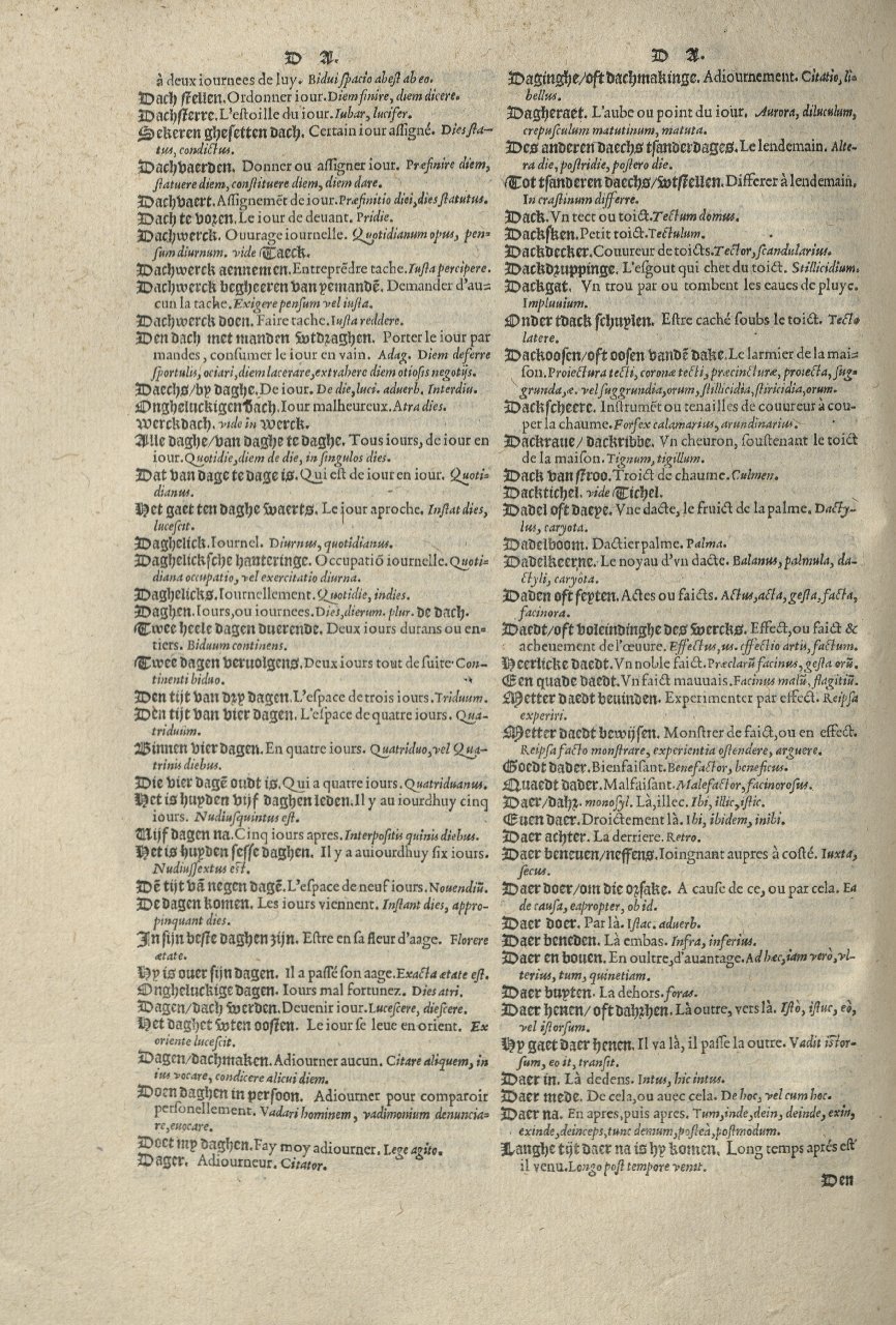 1573 - Christophe Plantin - Trésor du langage bas-allemand - Greifswald