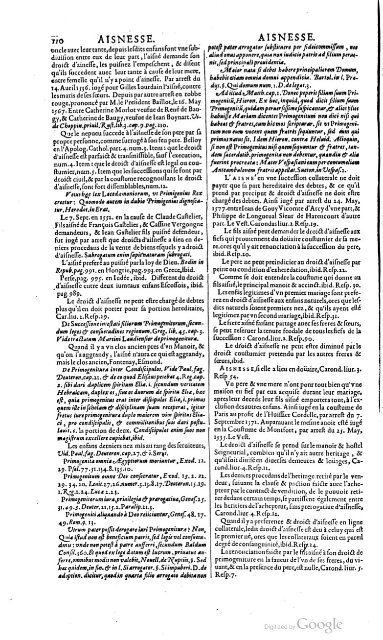 1629 - Veuve Nicolas Buon - Trésor du droit français (21754 T. 1) - BM Lyon