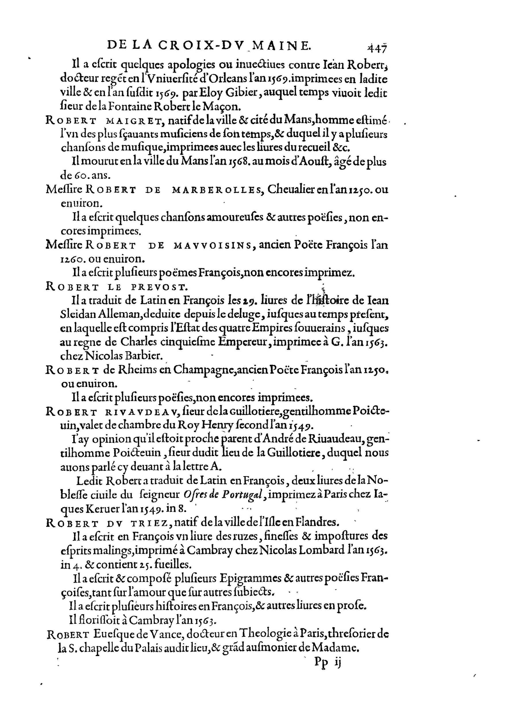 1584 - Abel L&#039;Angelier - Bibliothèques françaises - BnF