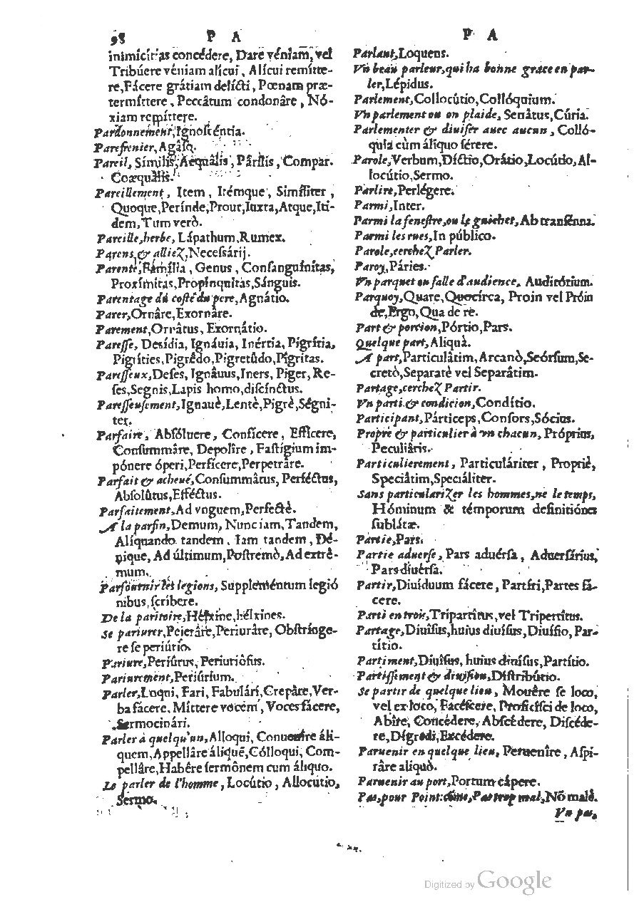 1558 - Guillaume Rouillé - Trésor des mots et traits français - BSB Munich