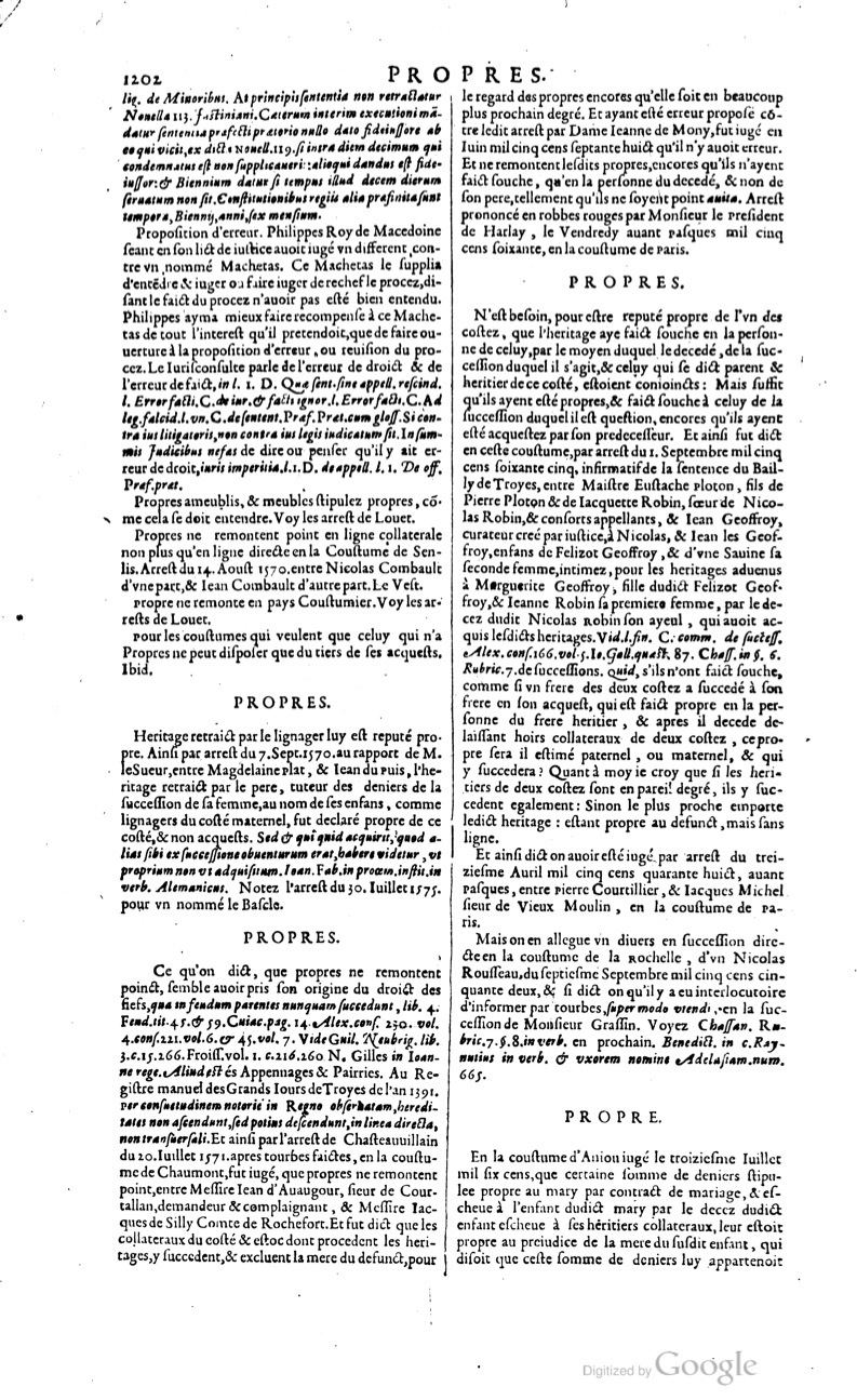 1629 - Veuve Nicolas Buon - Trésor du droit français (21754 T. 2) - BM Lyon