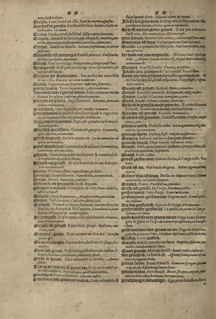 1573 - Christophe Plantin - Trésor du langage bas-allemand - Greifswald