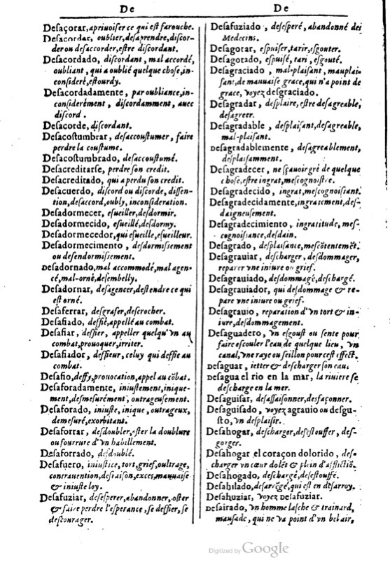 1616 - Veuve Marc Orry - Trésor des deux langues espagnole et française (Première et Seconde parties) - BM Lyon