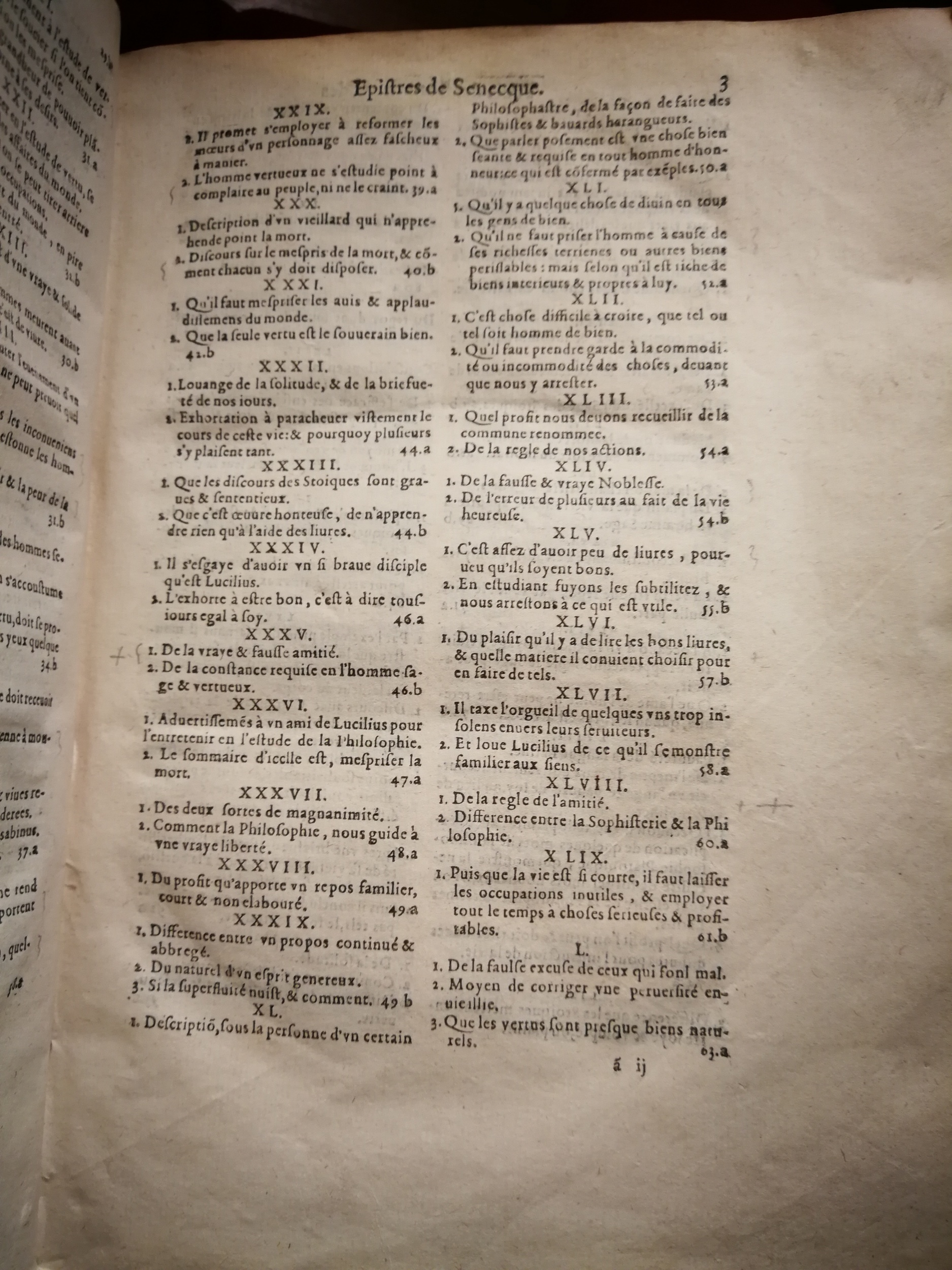 1590 (= 1595) - Jean Houzé - Œuvres morales et mêlées de Sénèque, Trésor de philosophie morale - T. 2 - BnF