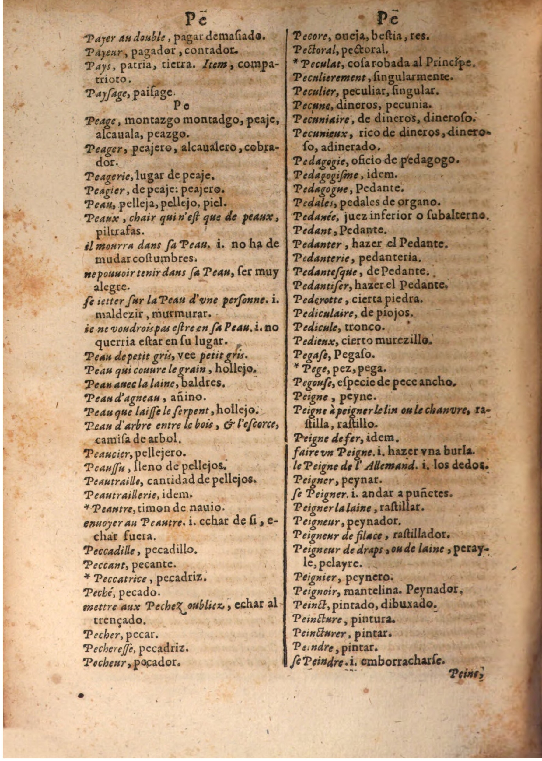 1645 - A. de Sommaville et A. Courbé - Trésor des deux langues espagnole et française (Seconde partie) - BSB Munich