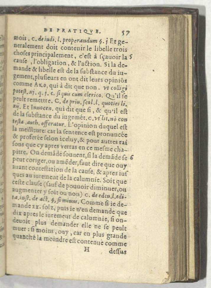 1552 - Vincent Sertenas - Trésor de pratique pour les juges - Kansas University