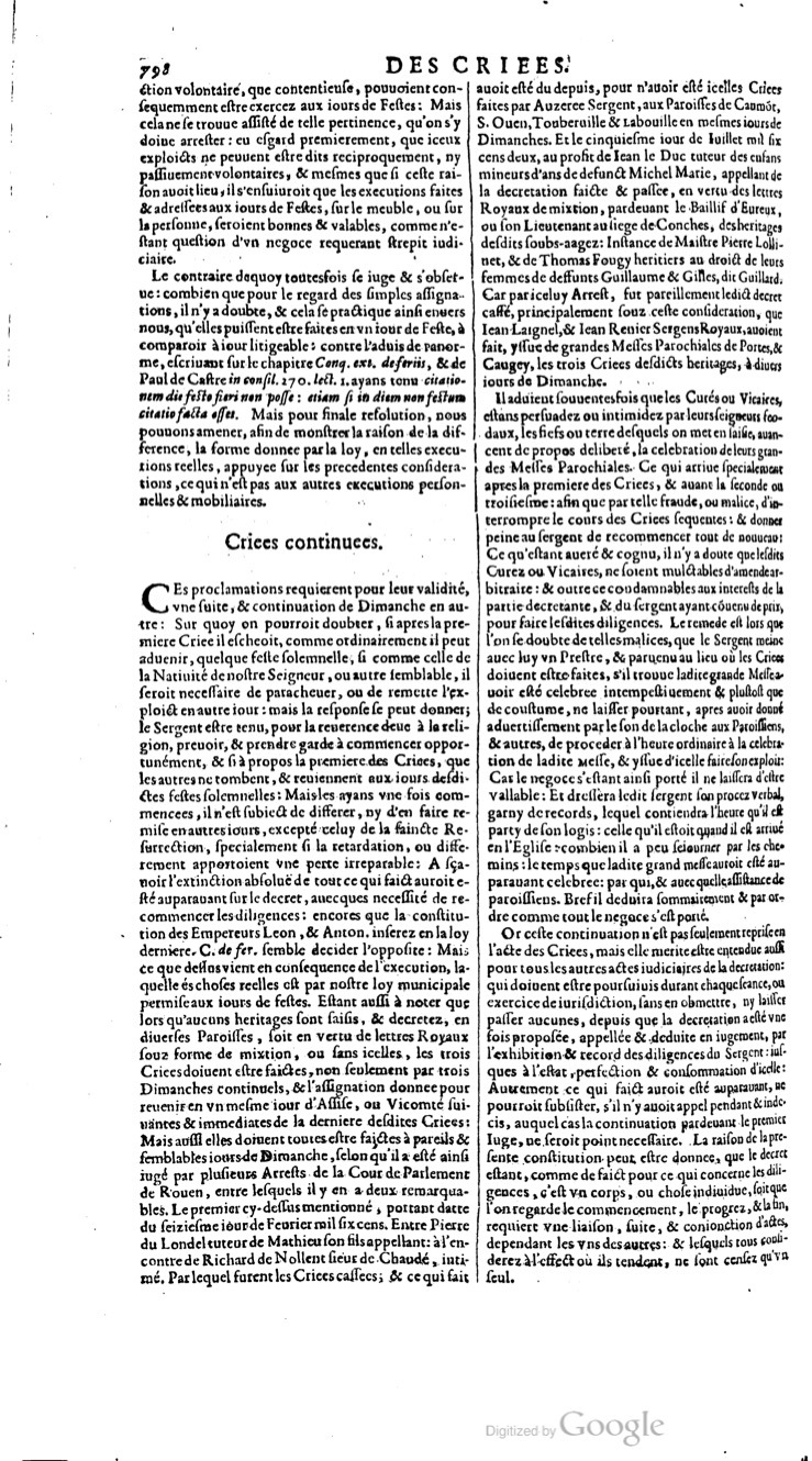 1629 - Veuve Nicolas Buon - Trésor du droit français (29620 T. 1) - BM Lyon