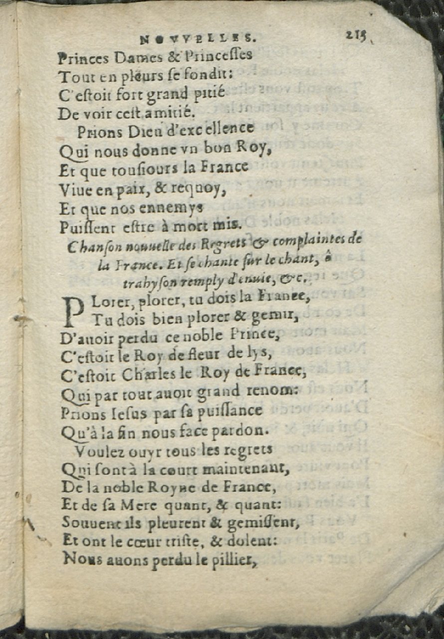 1575 - Pierre Brenouzet - Trésor de tous les recueils de chansons, tant amoureuses, rustiques, que musicales - Det KLG Copenhague