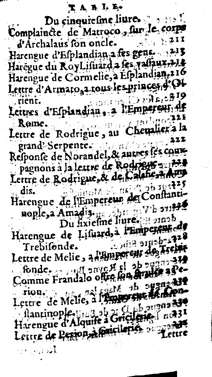 1562 - Jean d’Ogerolles et Gabriel Cotier - Trésor des Amadis - Lucerne
