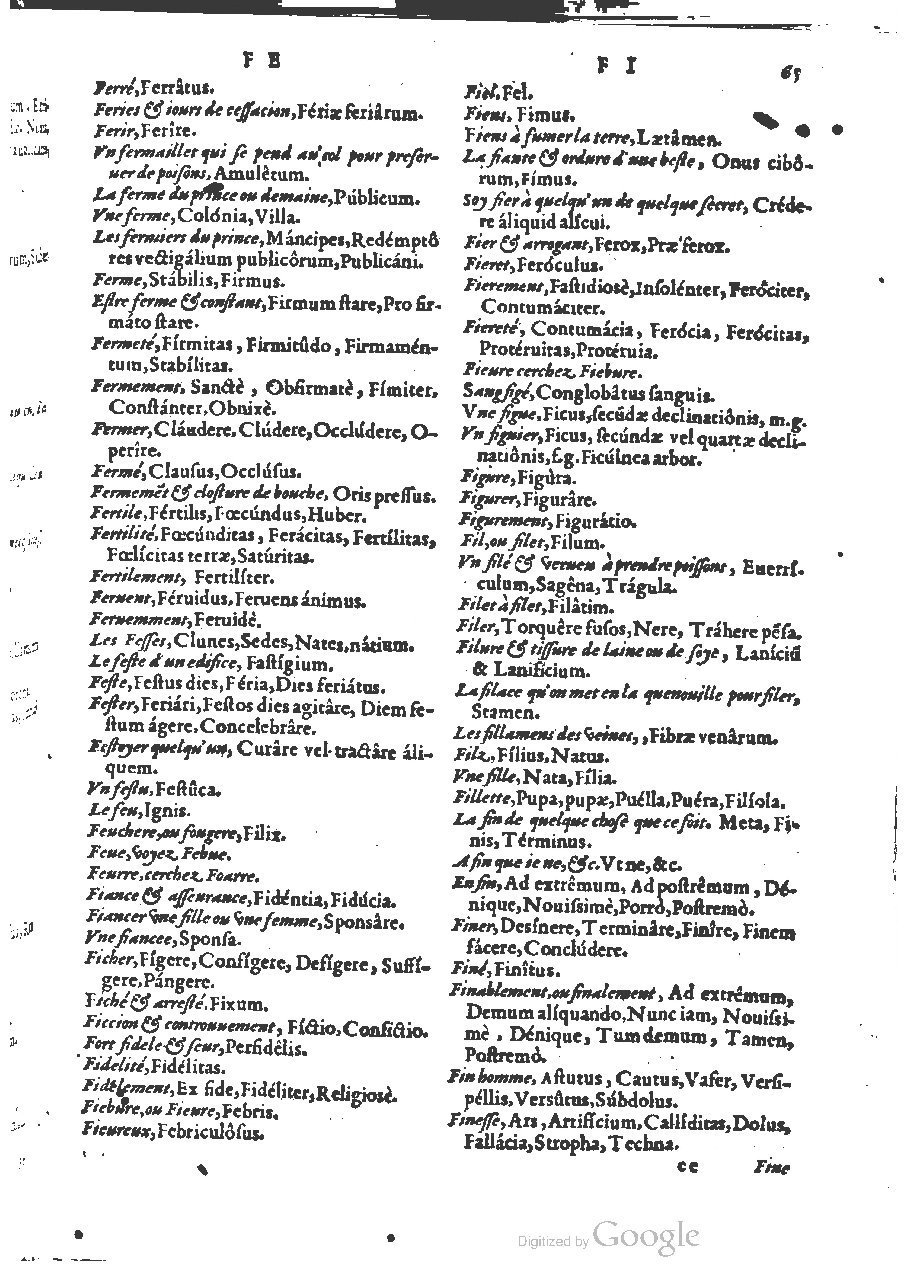 1564 - Henri Hylaire et Louis Cloquemin - Trésor des mots et traits français - BSB Munich