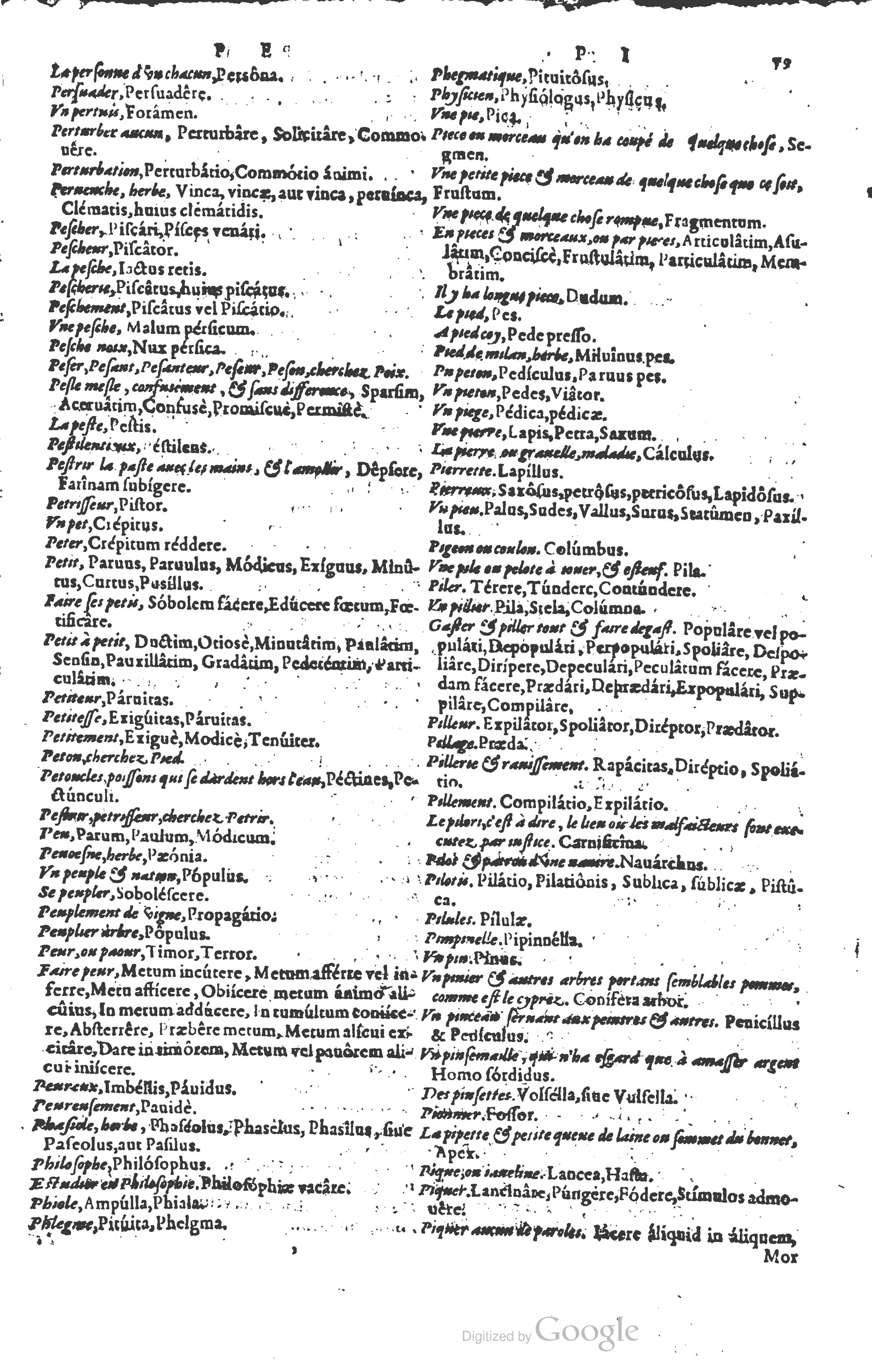 1578 - Louis Cloquemin - Trésor des mots et traits français - BSB Munich