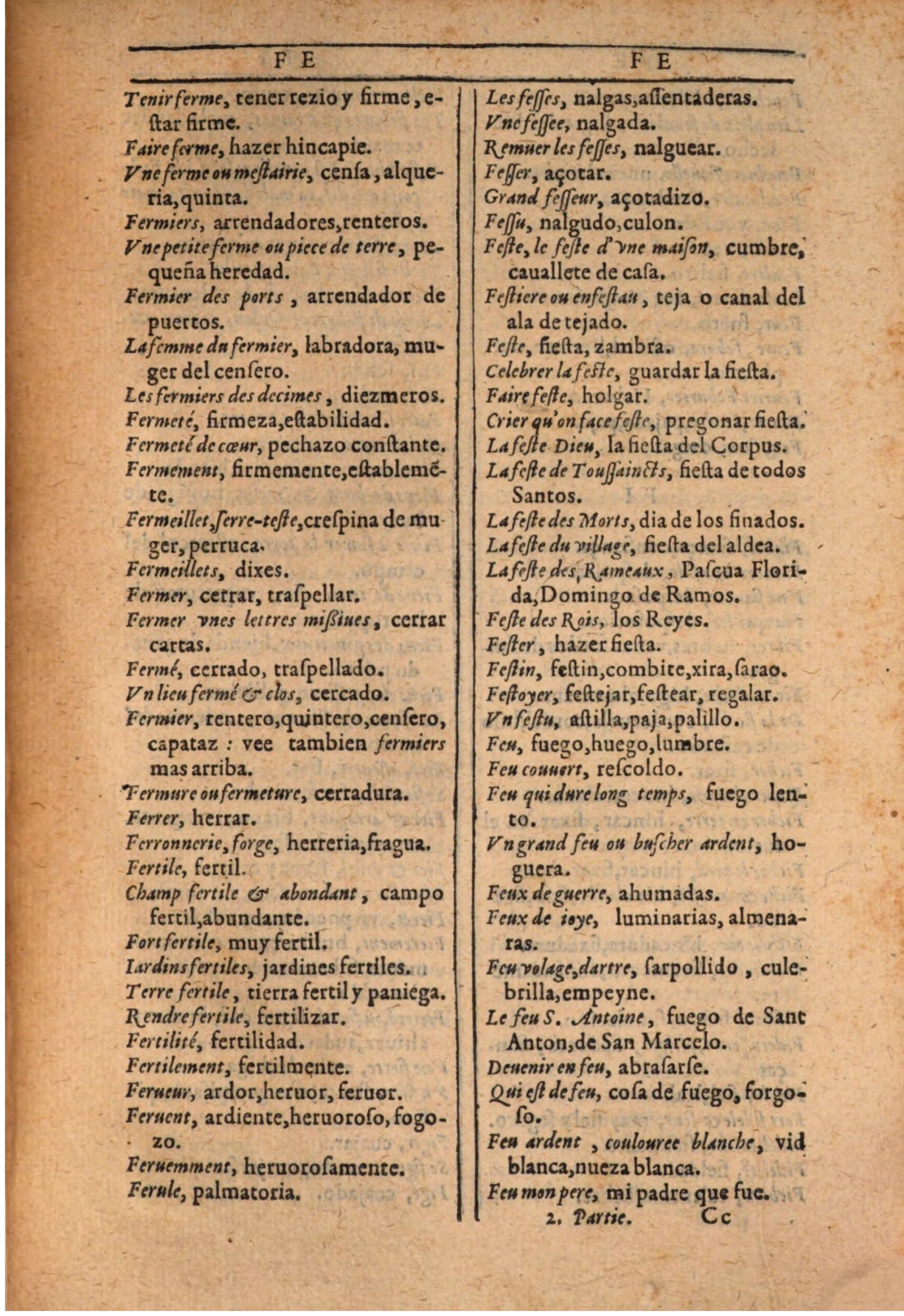 1607 - Marc Orry - Trésor des deux langues espagnole et française (Seconde partie) - BSB Munich
