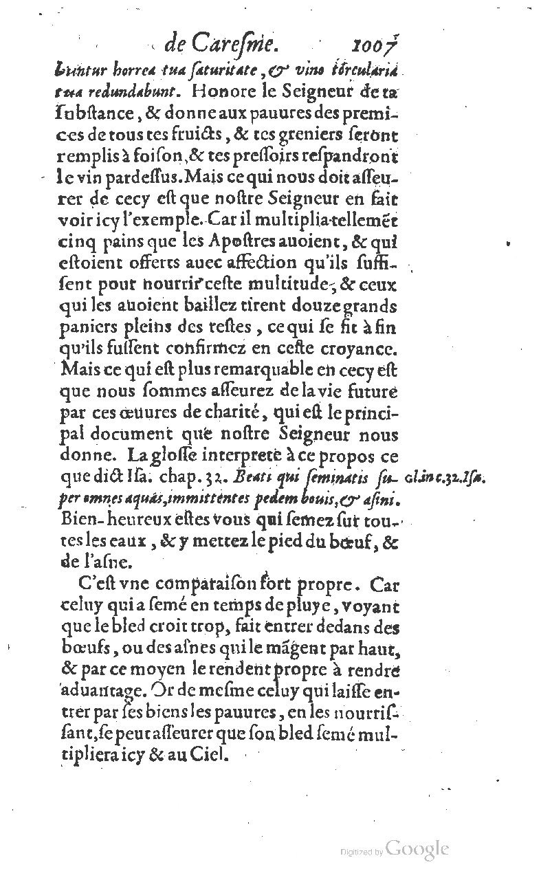 1607 - Nicolas Du Fossé - Trésor quadragésimal - T 01 - BM Lyon