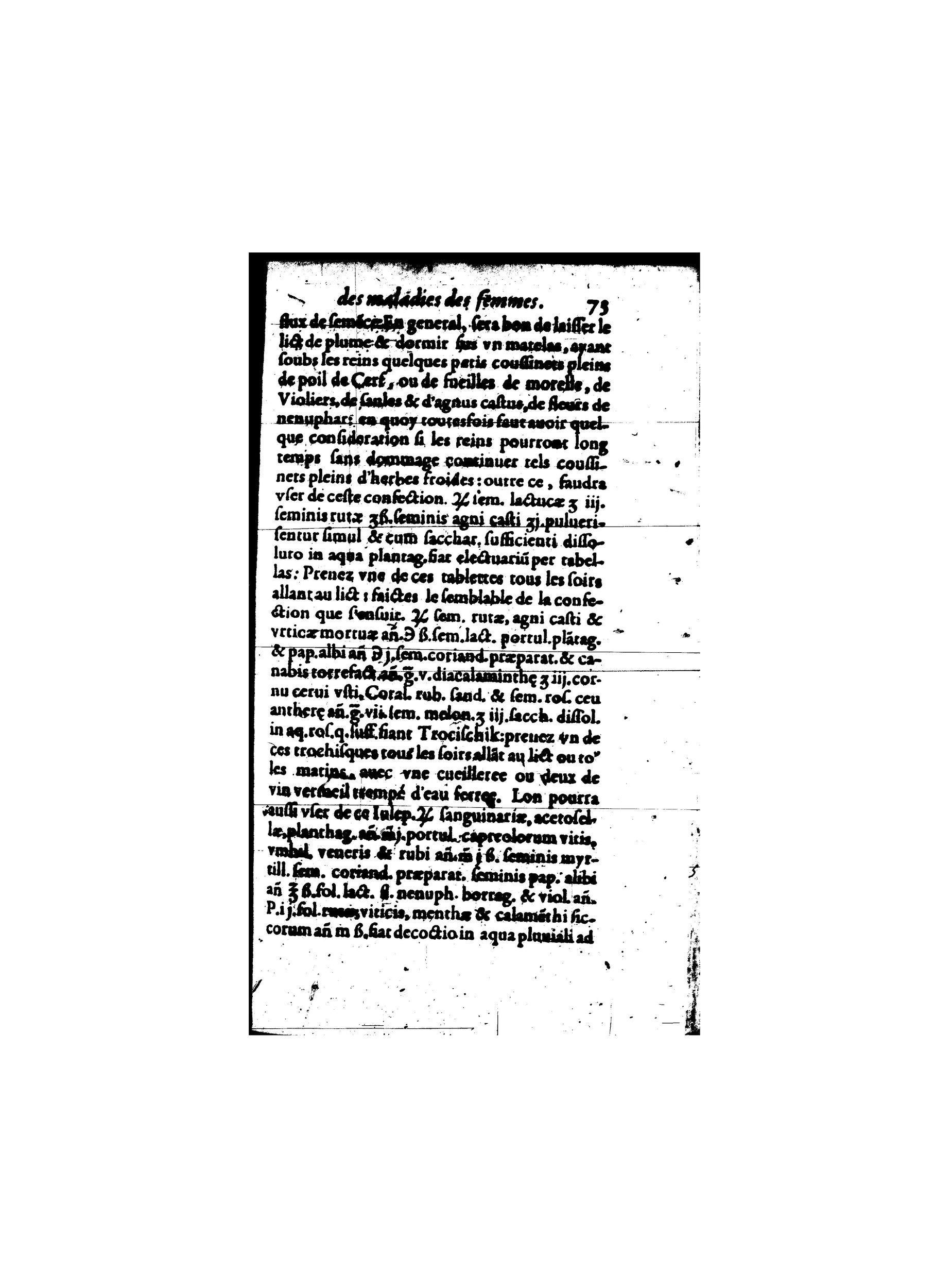 1587 - Jacques du Puis - Trésor des remèdes secrets pour les maladies des femmes - BnF