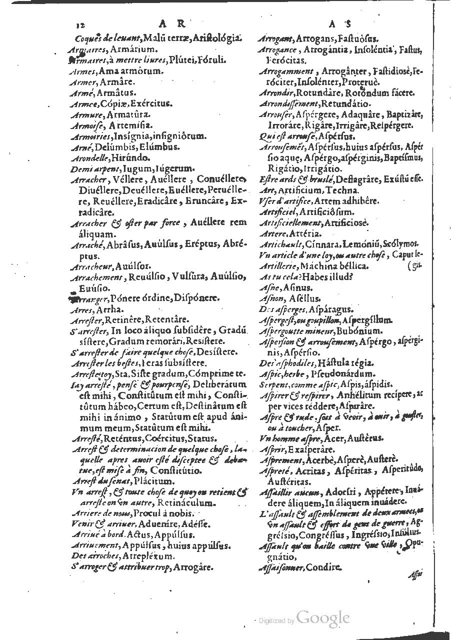 1564 - Henri Hylaire et Louis Cloquemin - Trésor des mots et traits français - BSB Munich