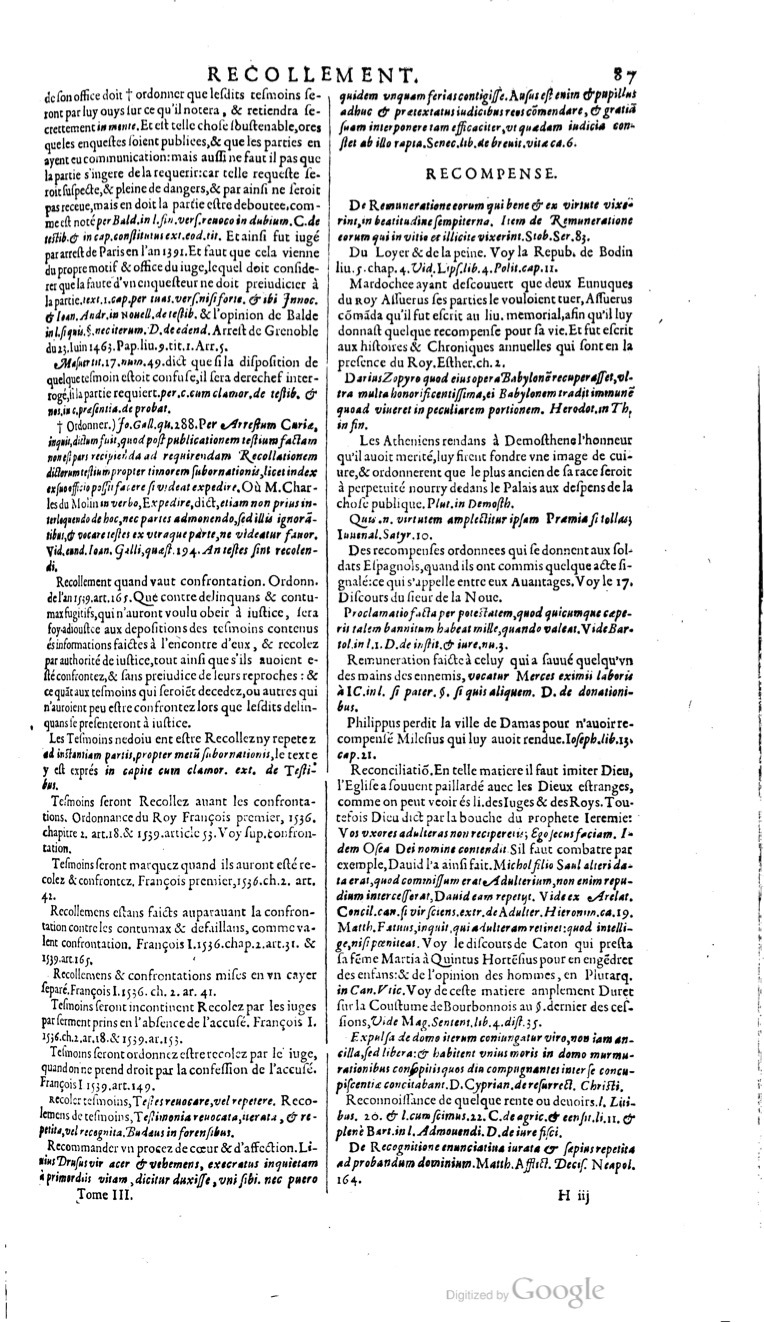 1629 - Veuve Nicolas Buon - Trésor du droit français (21754 T. 3) - BM Lyon